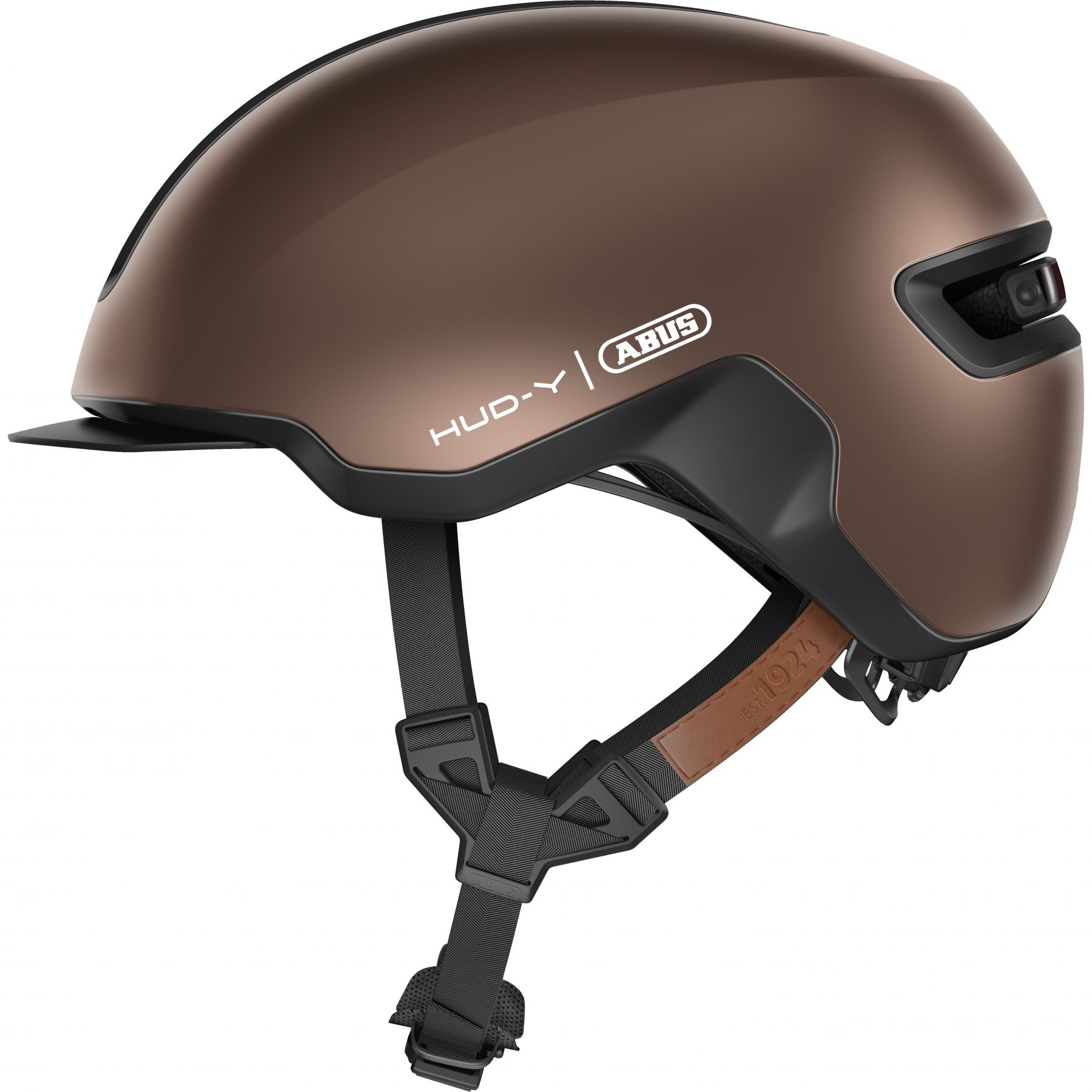 Abus Hud-Y, fietshelm, bruin