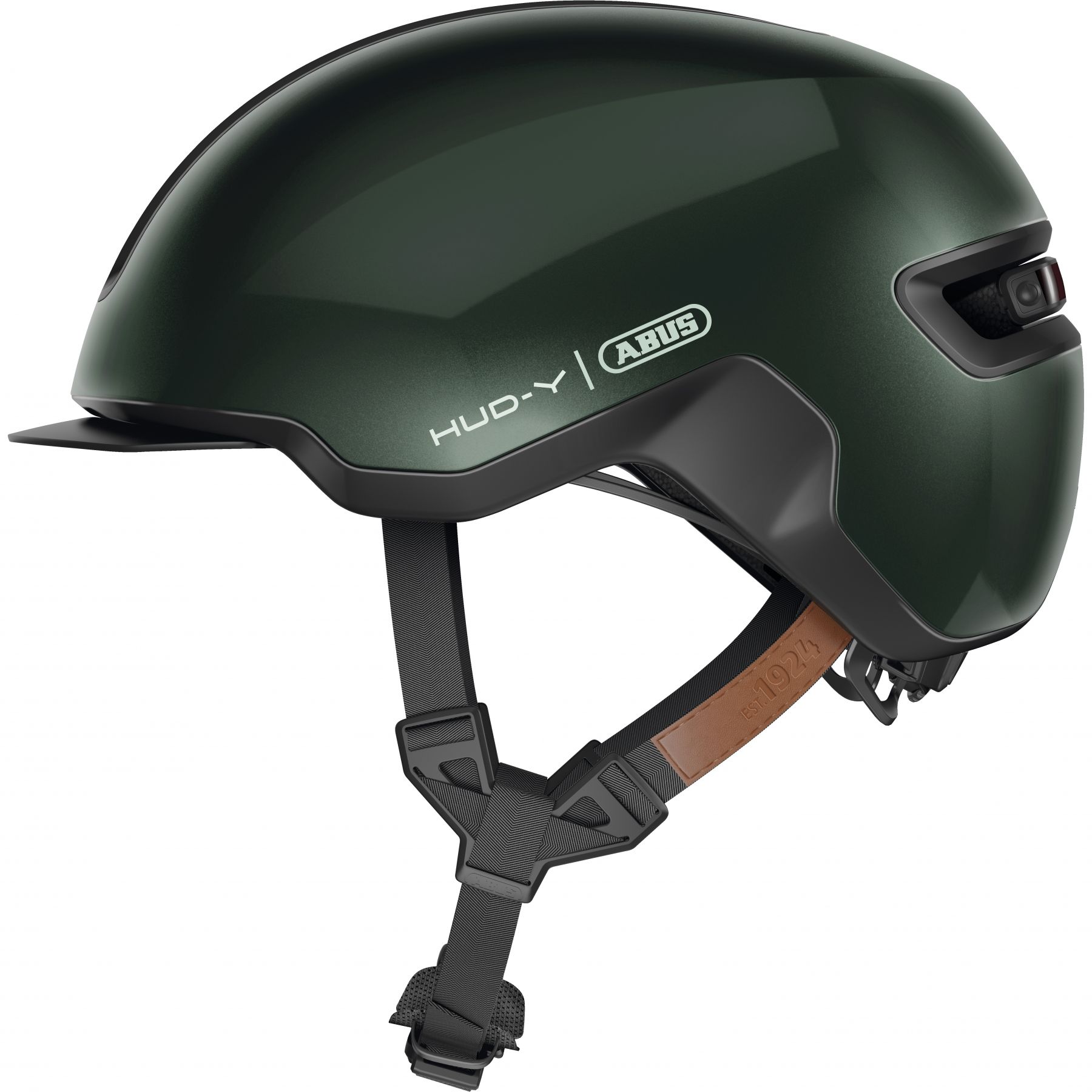 Fietshelm ABUS HUD-Y moss green S - 51-55 cm - groen - Geschikt voor gebruik op elektrische fietsen - stadsfietsen - 280 g
