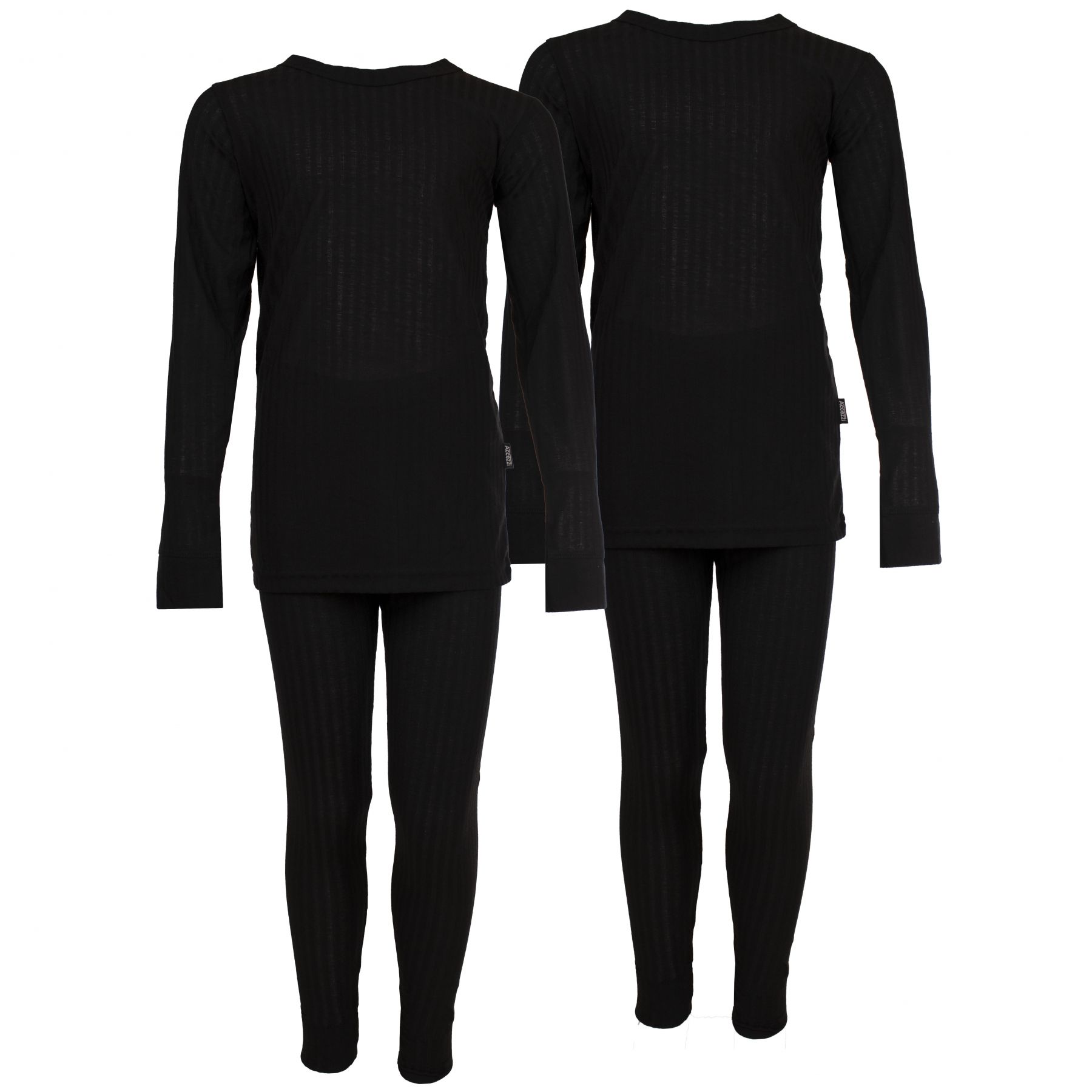 Accezzi thermokleding, kinderen/junior, zwart, 2 sets
