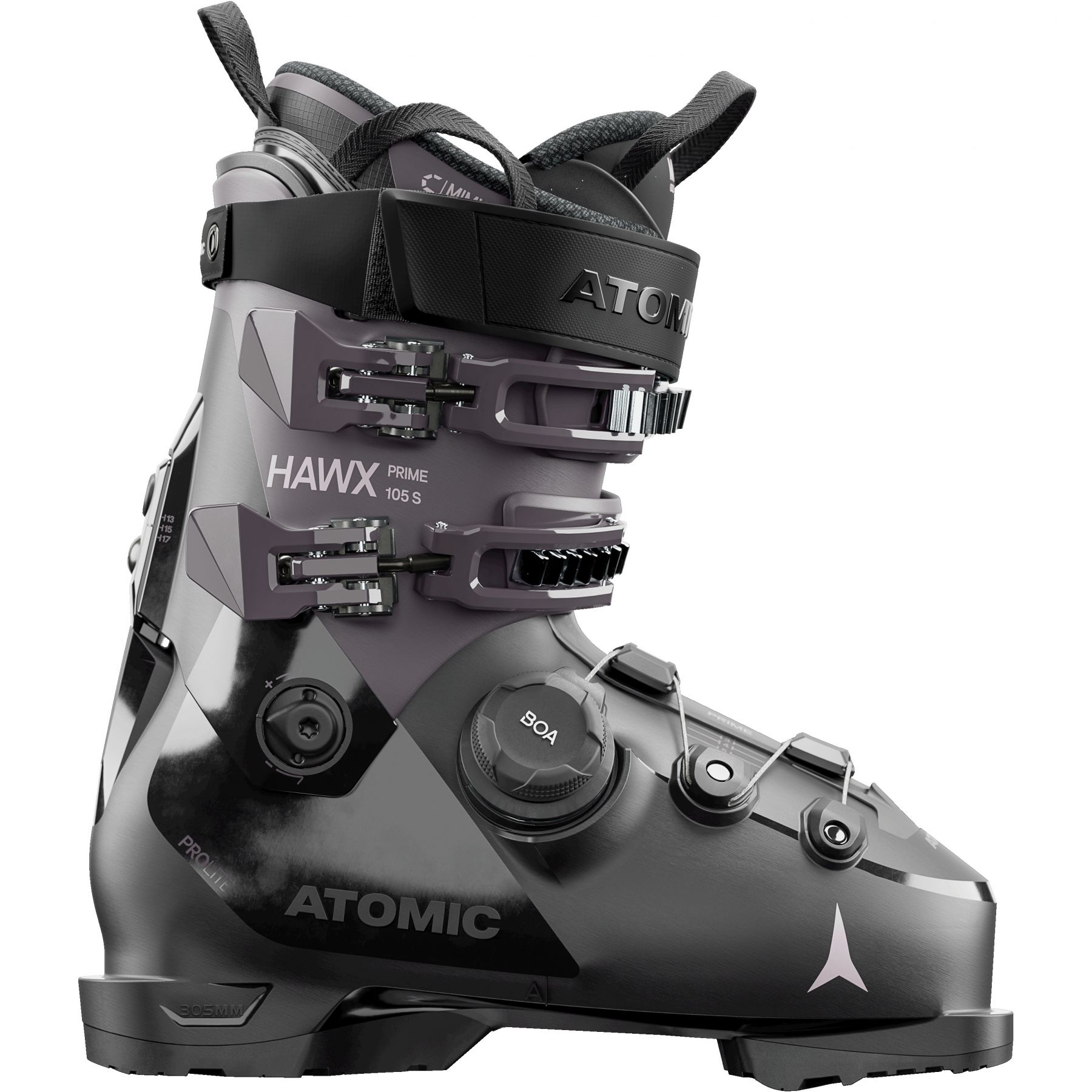 Atomic Hawx prime 105 S BOA, skischoenen, dames, grijs/zwart