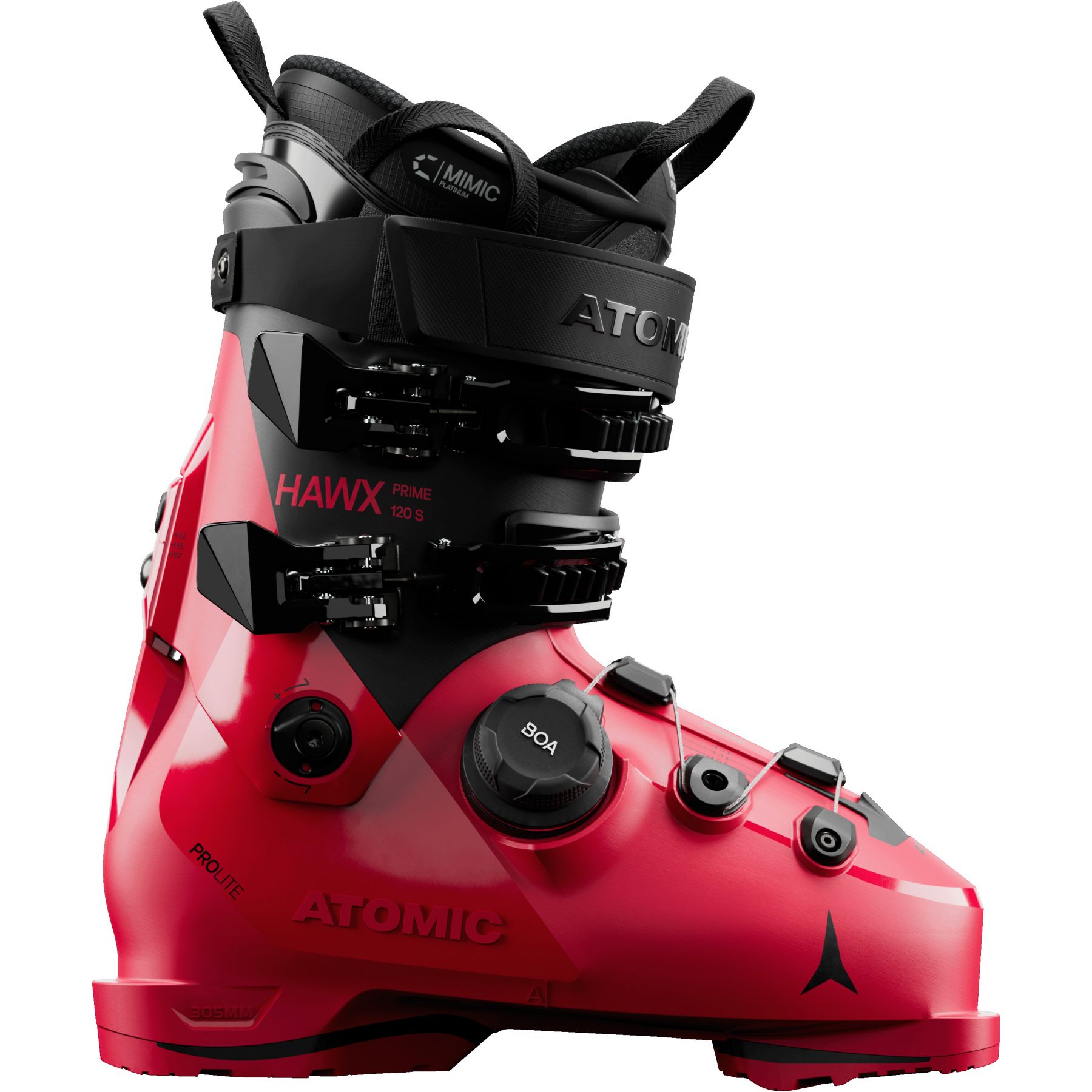 Atomic Hawx prime 120 S BOA, skischoenen, heren, rood/zwart