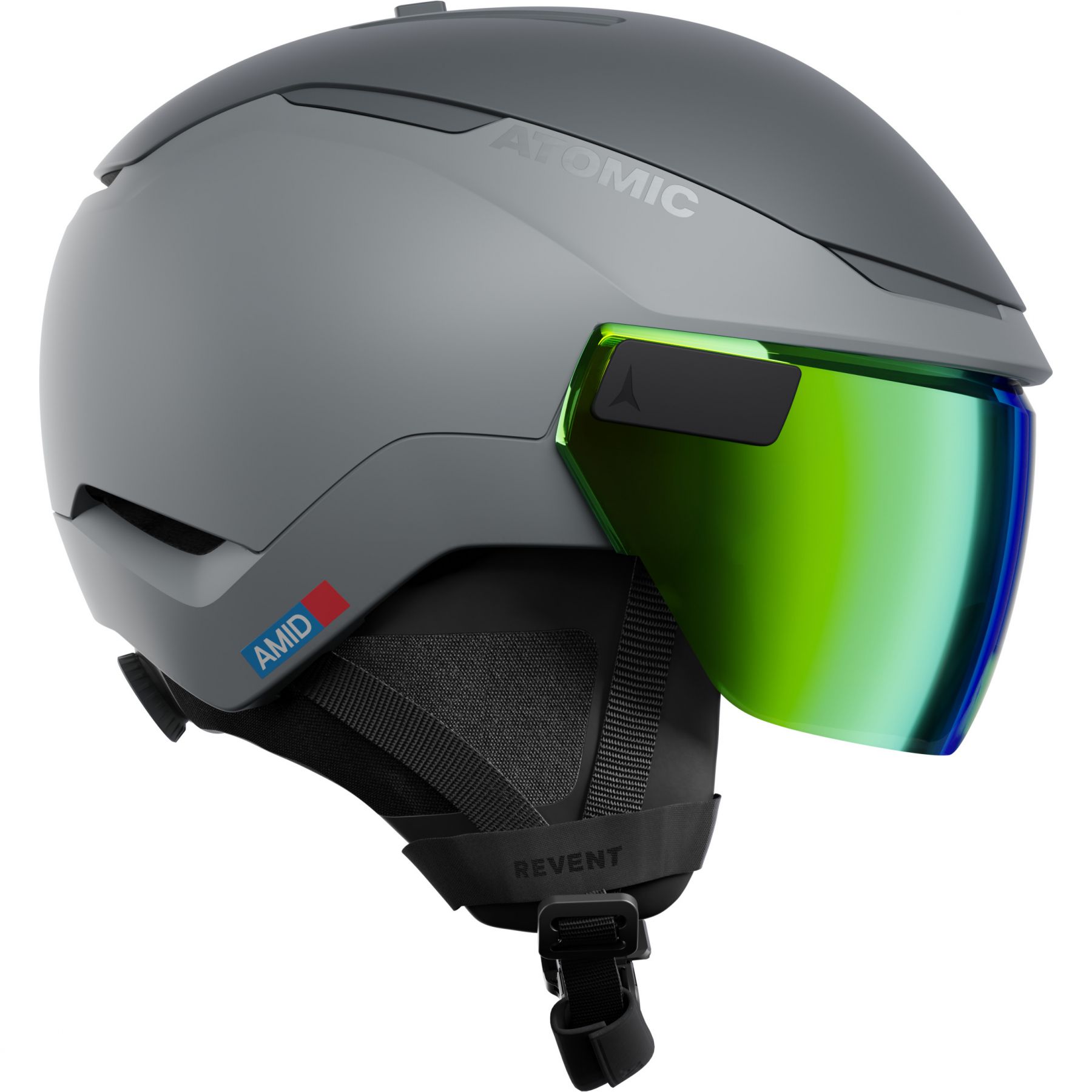 Atomic Revent GT Amid Visor HD, skihelm met vizier, grijs