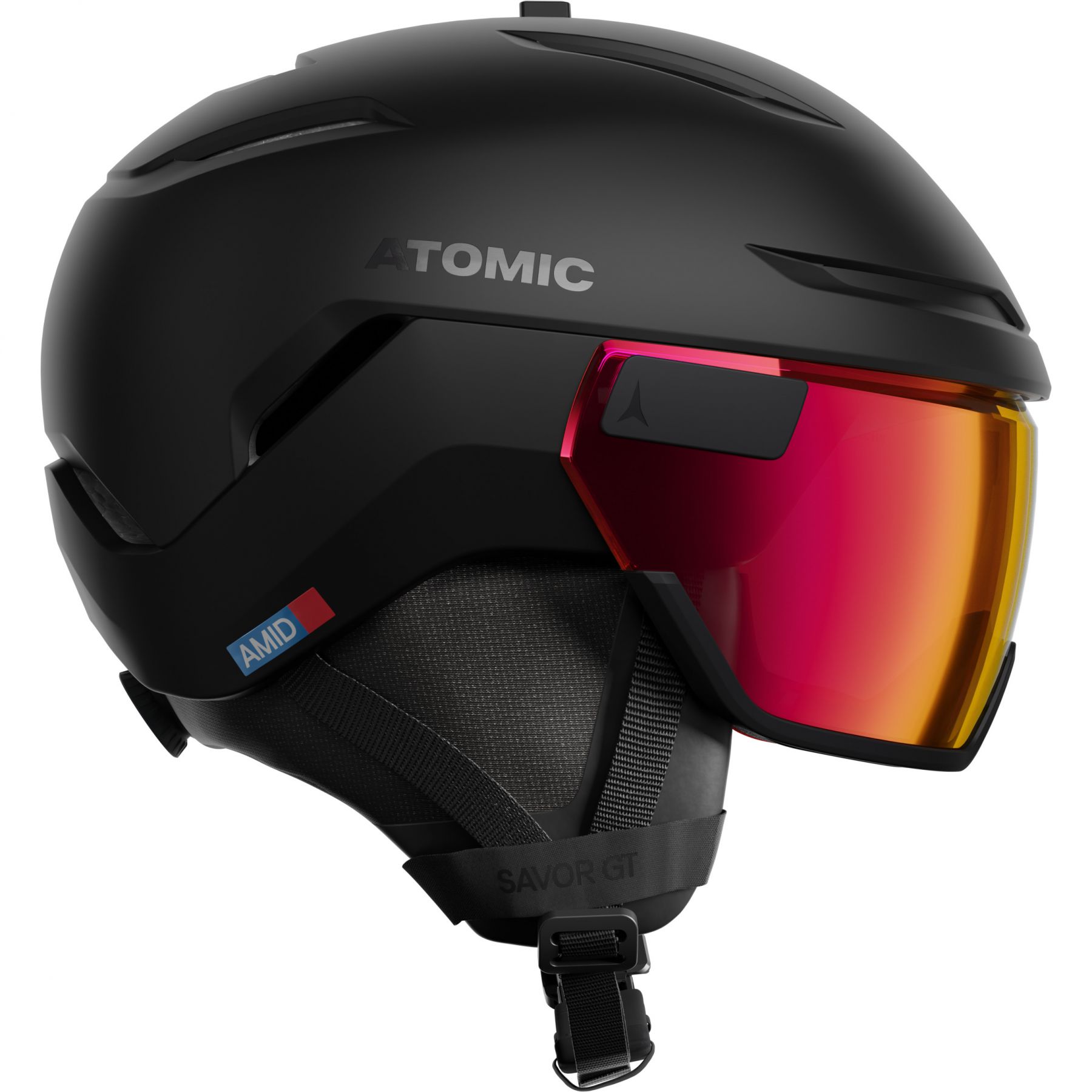 Atomic Savor GT Amid Visor Photo, skihelm met vizier, zwart