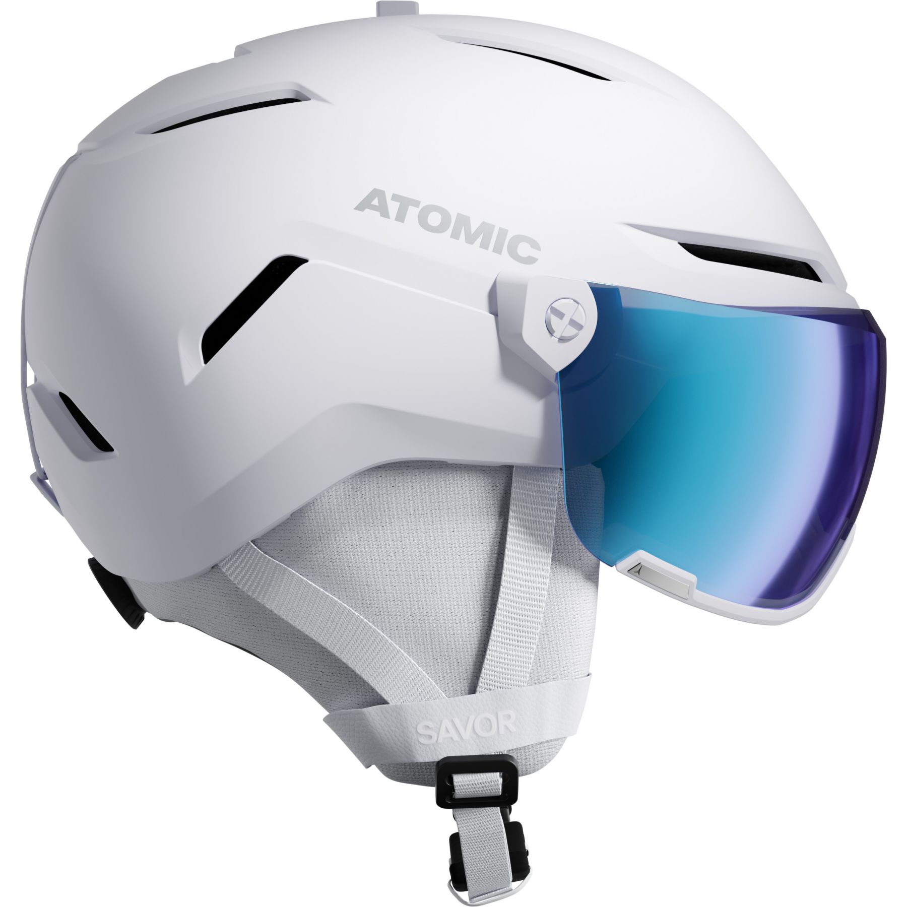 Atomic Savor Visor Stereo, skihelm met vizier, wit