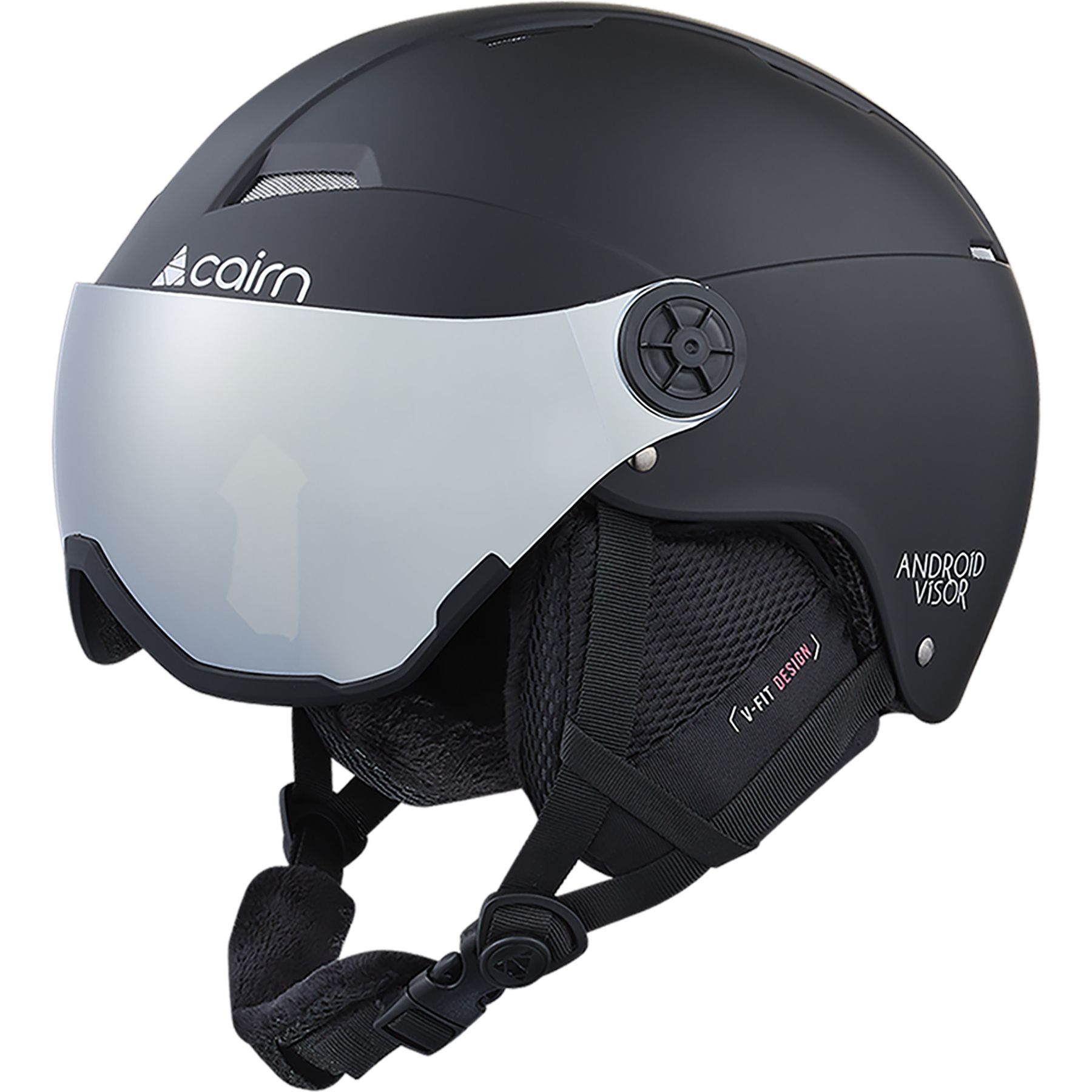 Cairn Android vizier, skihelm met vizier, zwart