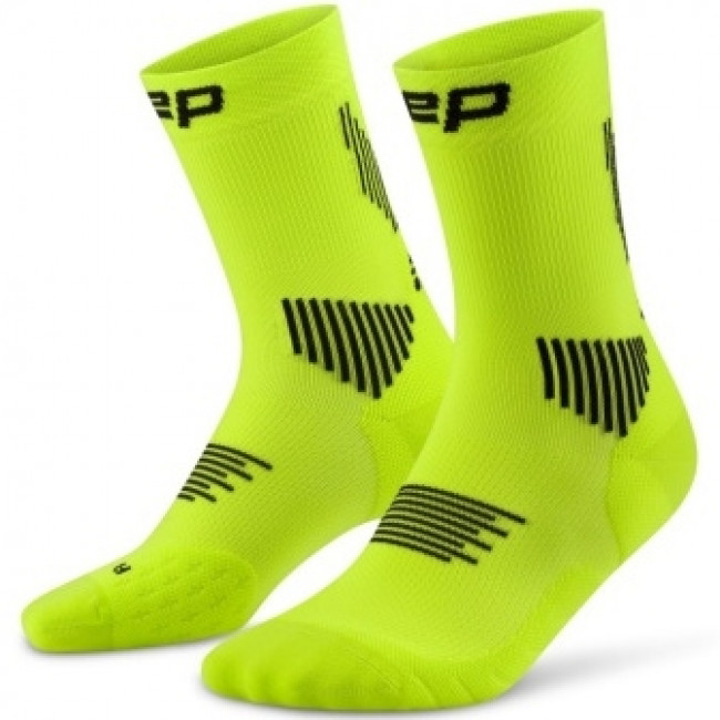 CEP Core Run Socks Mid Cut 5.0, hardloopsokken, heren, lime