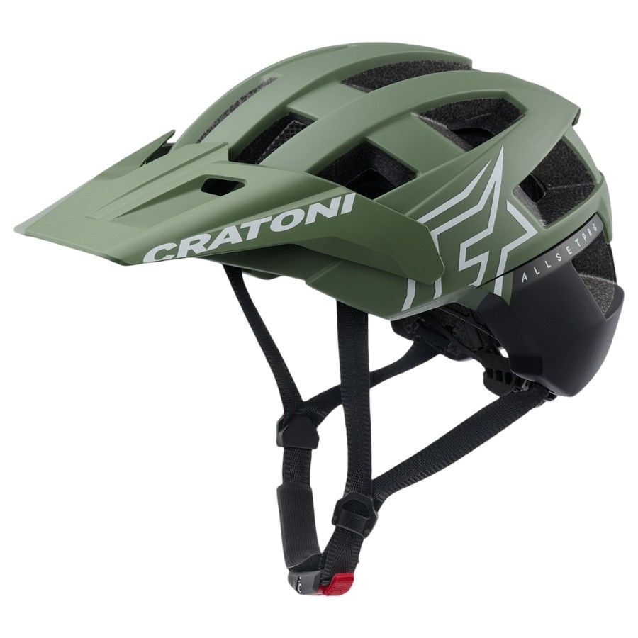 Cratoni Allset Pro, fietshelm, mat zwart/groen