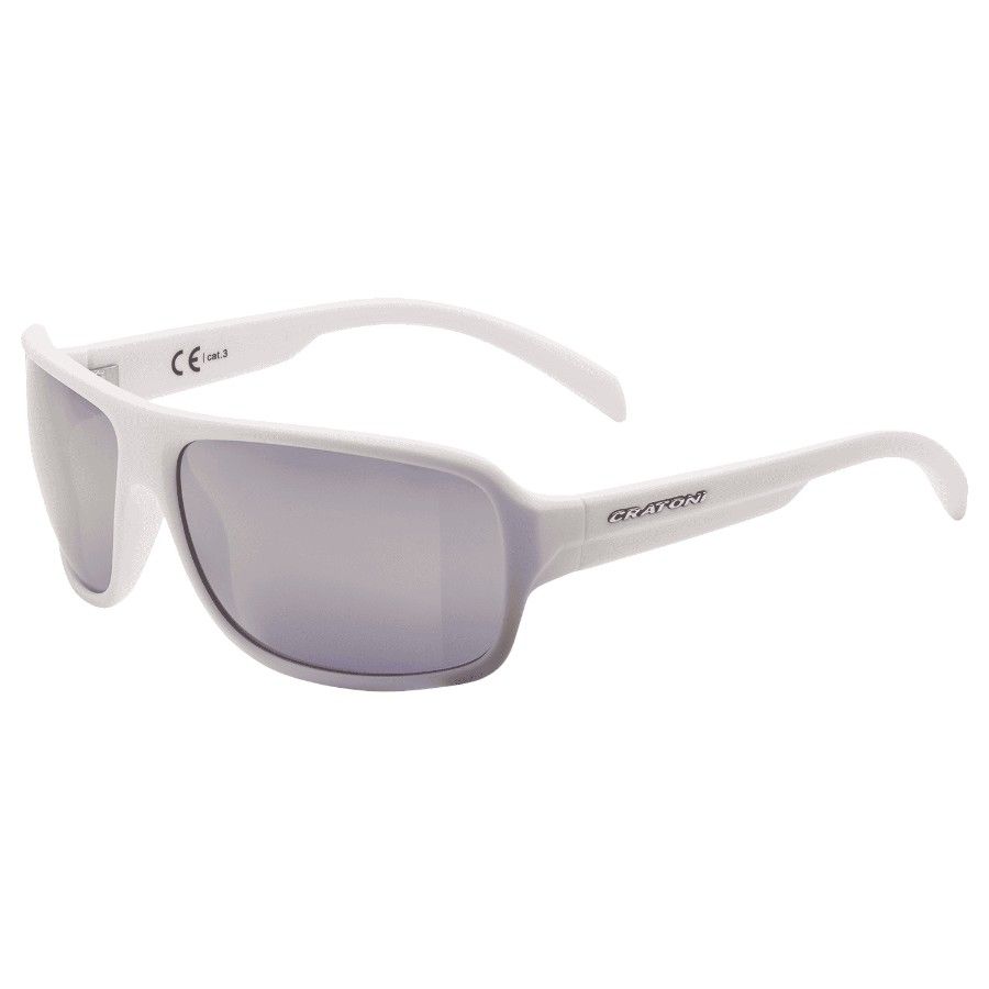 Cratoni C-Ice Color+ Lifestyle Grijs-Blauw W/ Gouden Spiegel, zonnebril, wit