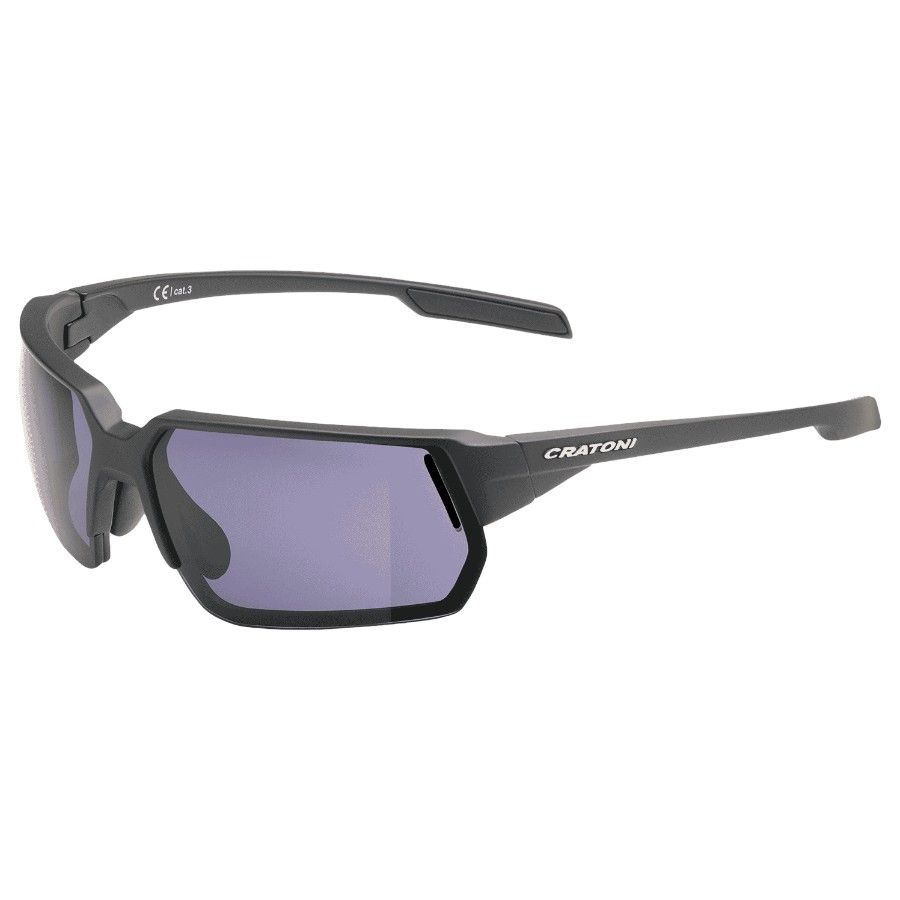 Cratoni C-Lite Color+ Lifestyle Grey Blue W/O Mirror, zonnebril, mat zwart