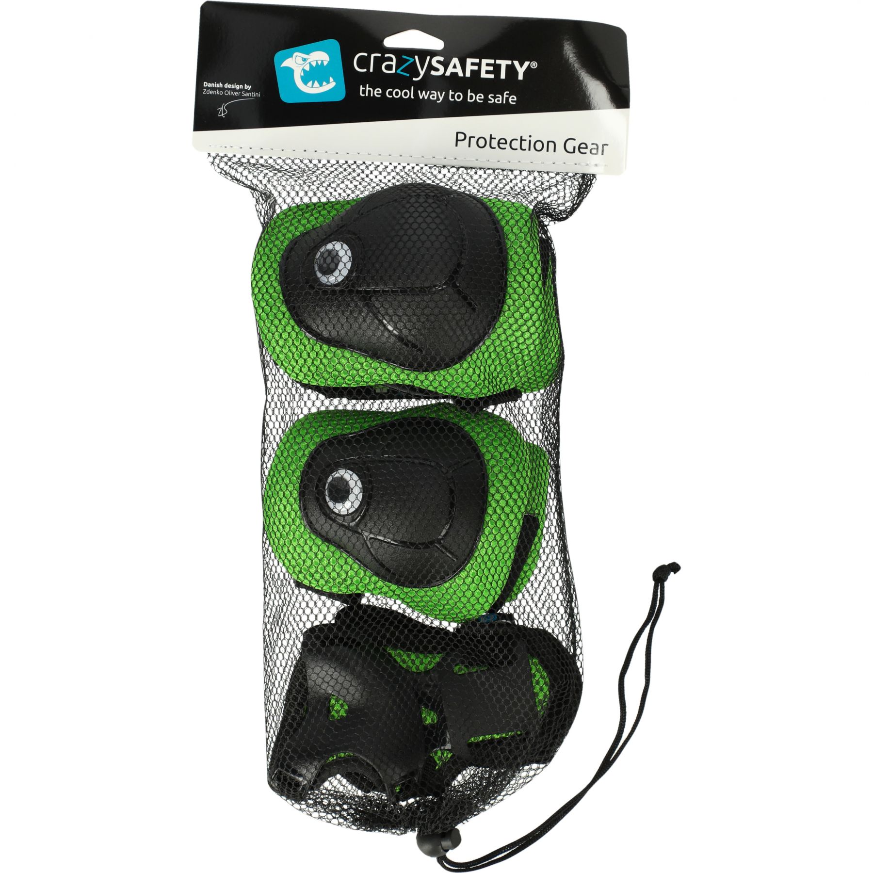 Crazy Safety, beschermset, junior, groen