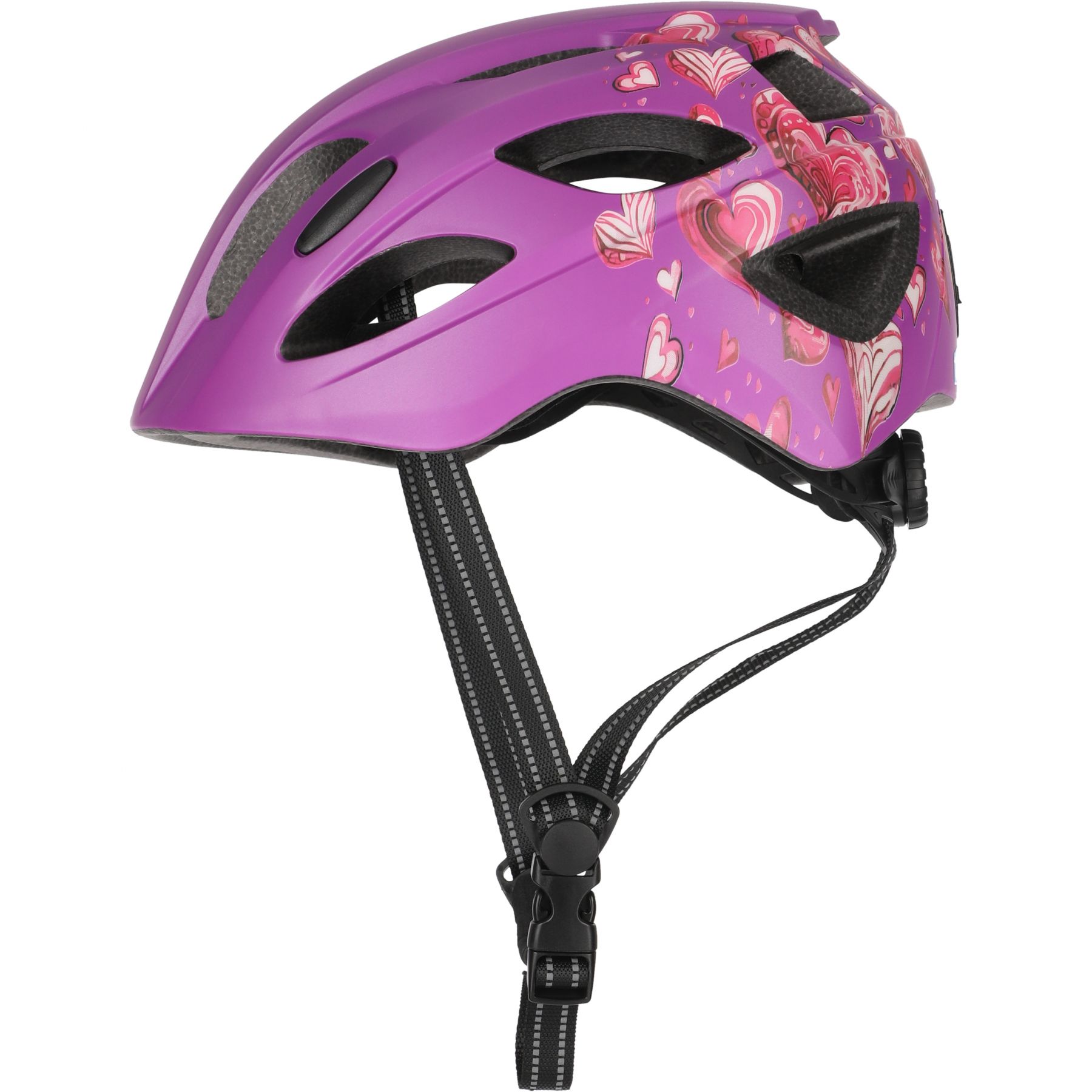 Crazy Safety Cool Heart, fietshelm, junior, paars