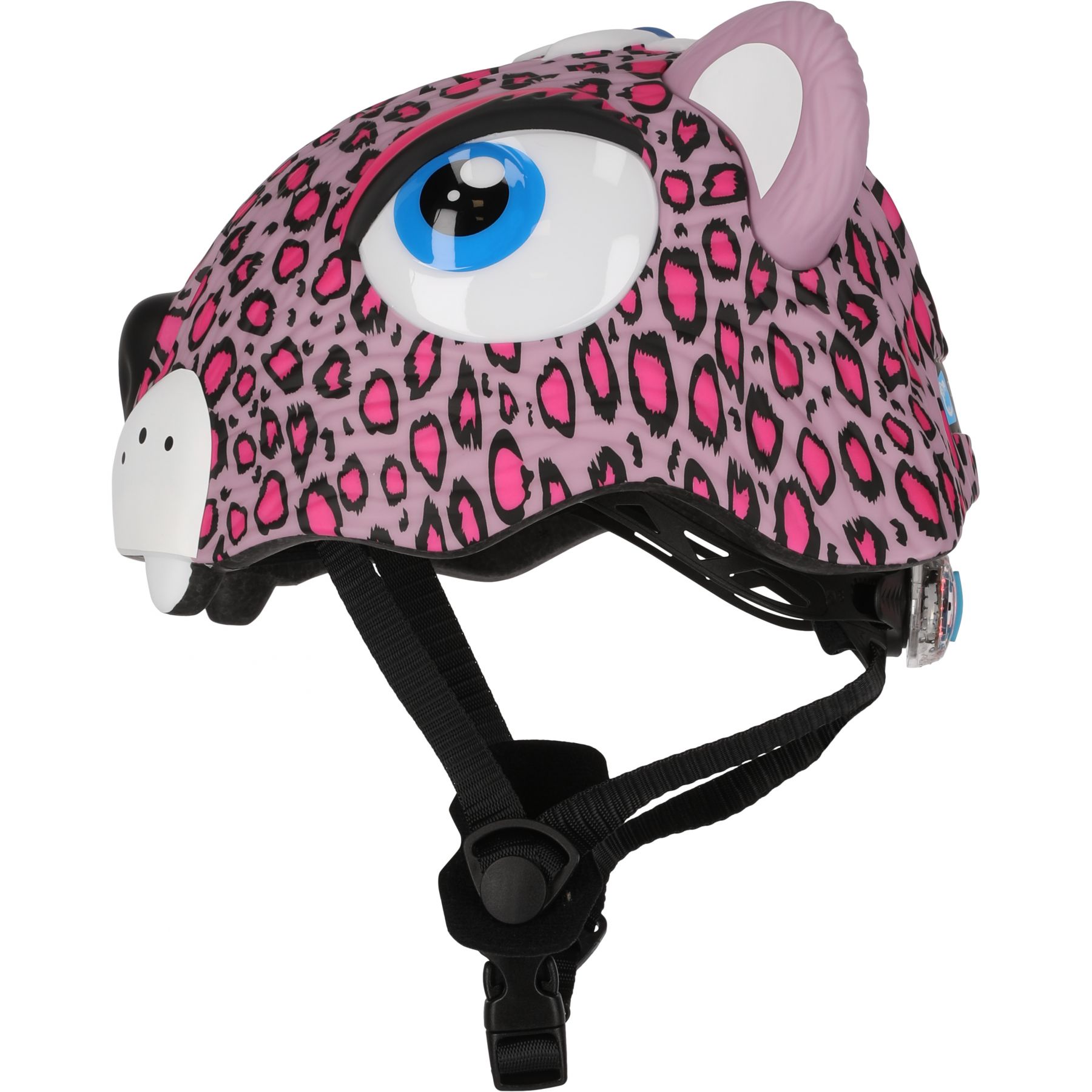 Crazy Safety Leopard, fietshelm, junior, roze