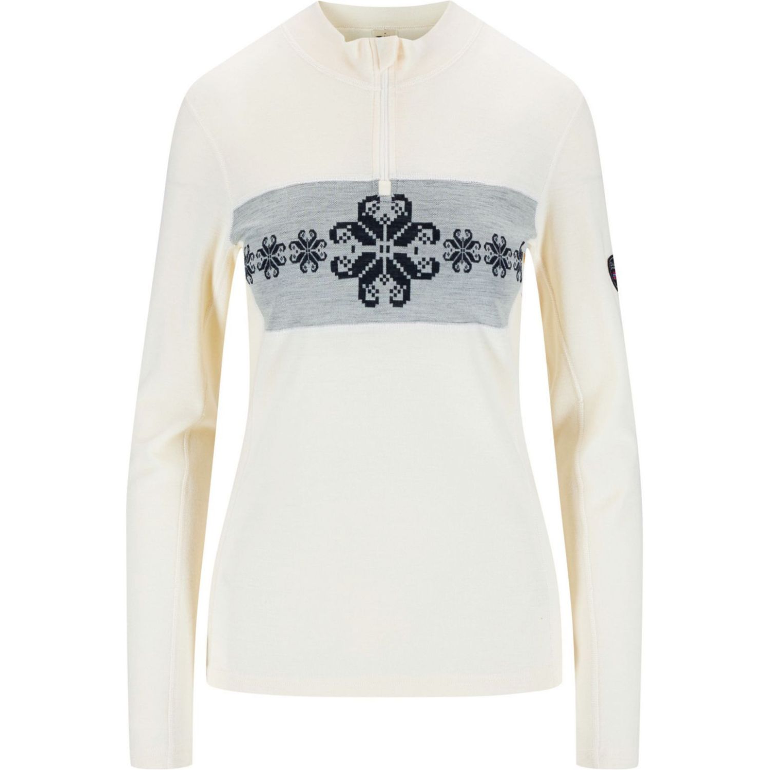 Dale of Norway Falkeberg Baselayer Half zip, thermisch ondergoed, dames, wit
