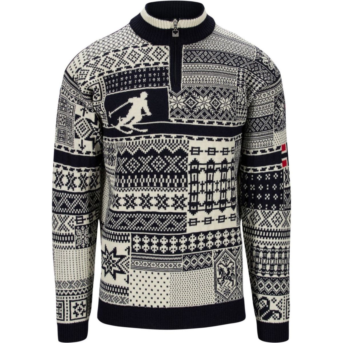 Dale of Norway History sweater, fleecevest, heren, navy offwhite
