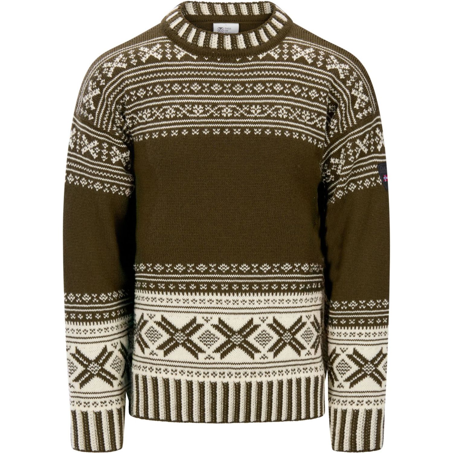 Dale of Norway Torridal Masc Sweater, fleecevest, heren, legergroen