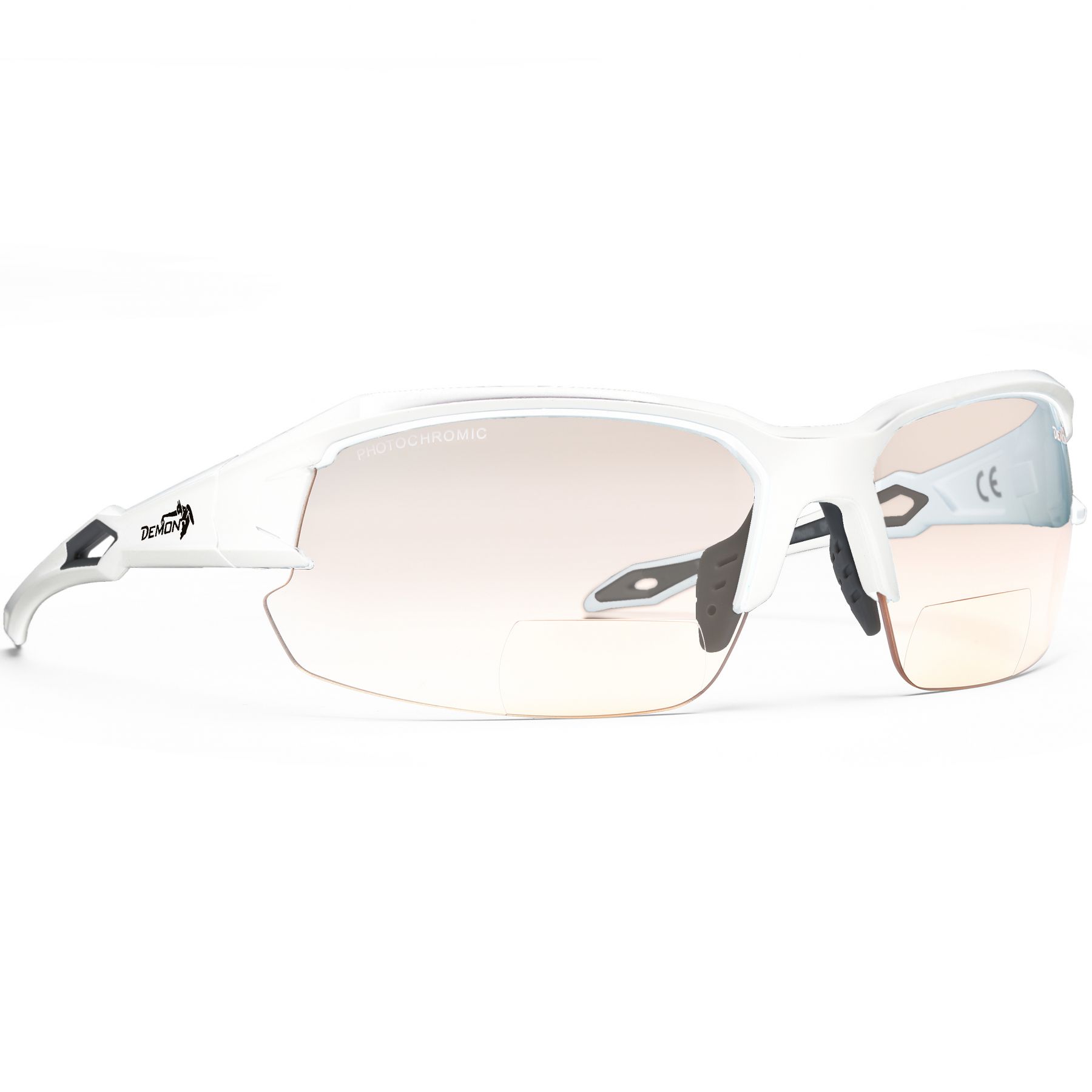 Demon Tiger Photochromic, zonnebril m. leesveld, wit