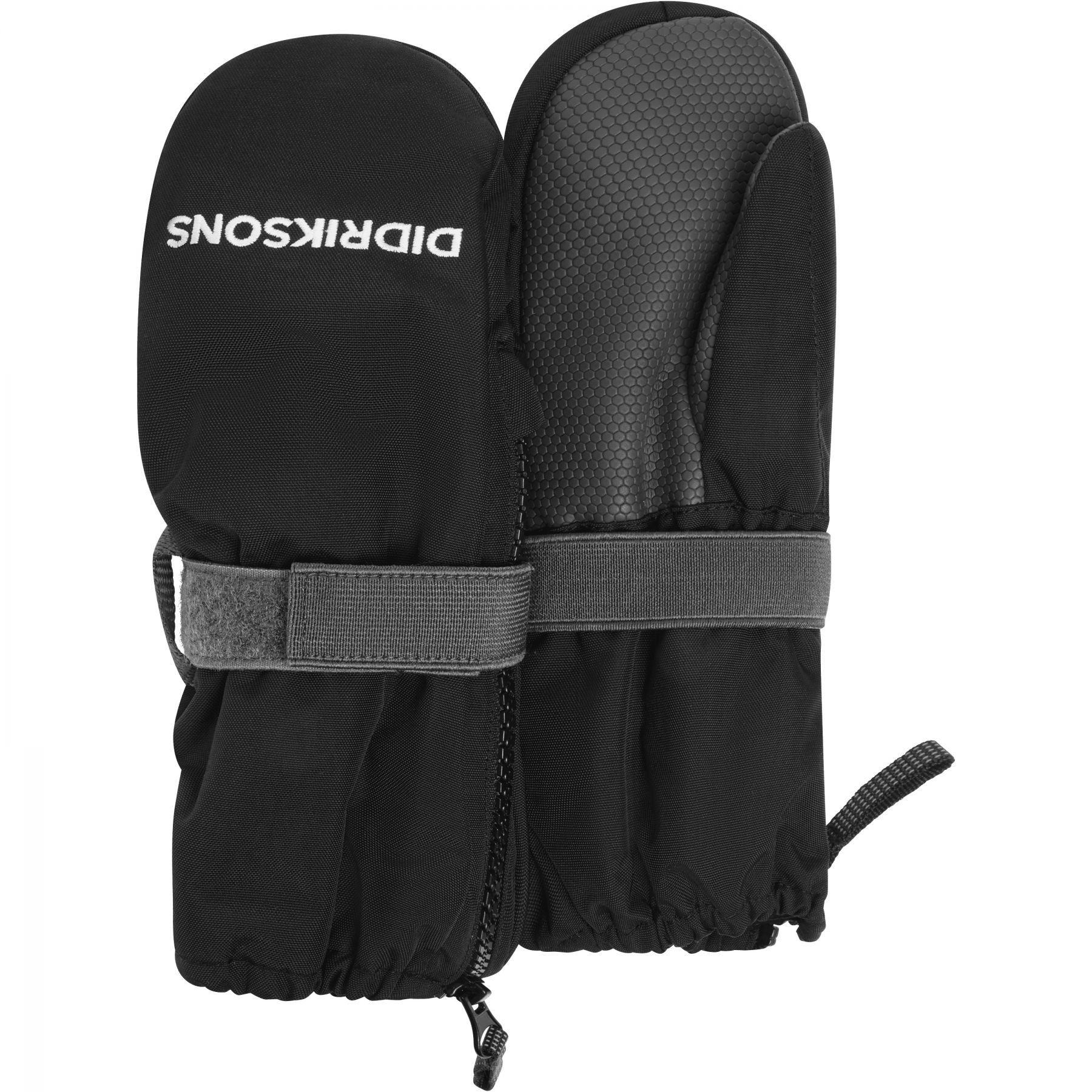 Didriksons Biggles Zip 9, wanten, kinderen, zwart