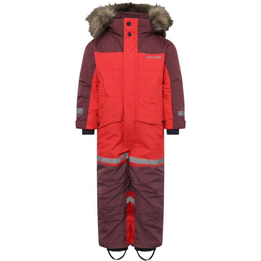 Didriksons Bjärven, winteroverall, junior, rood