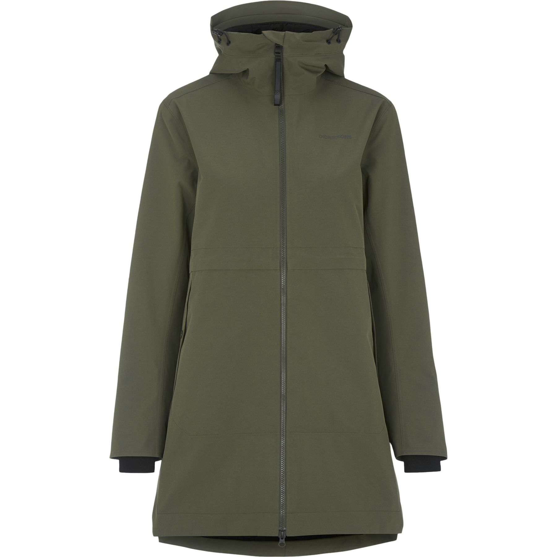 Didriksons Elena, parka, dames, donkergroen