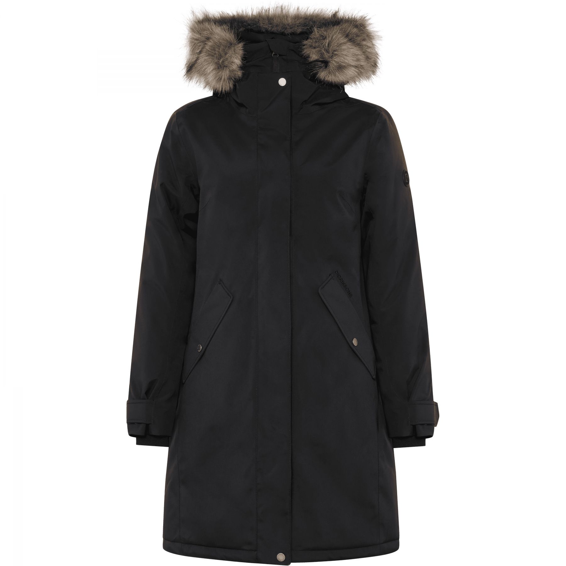 Didriksons Erna 2, parka, dames, zwart