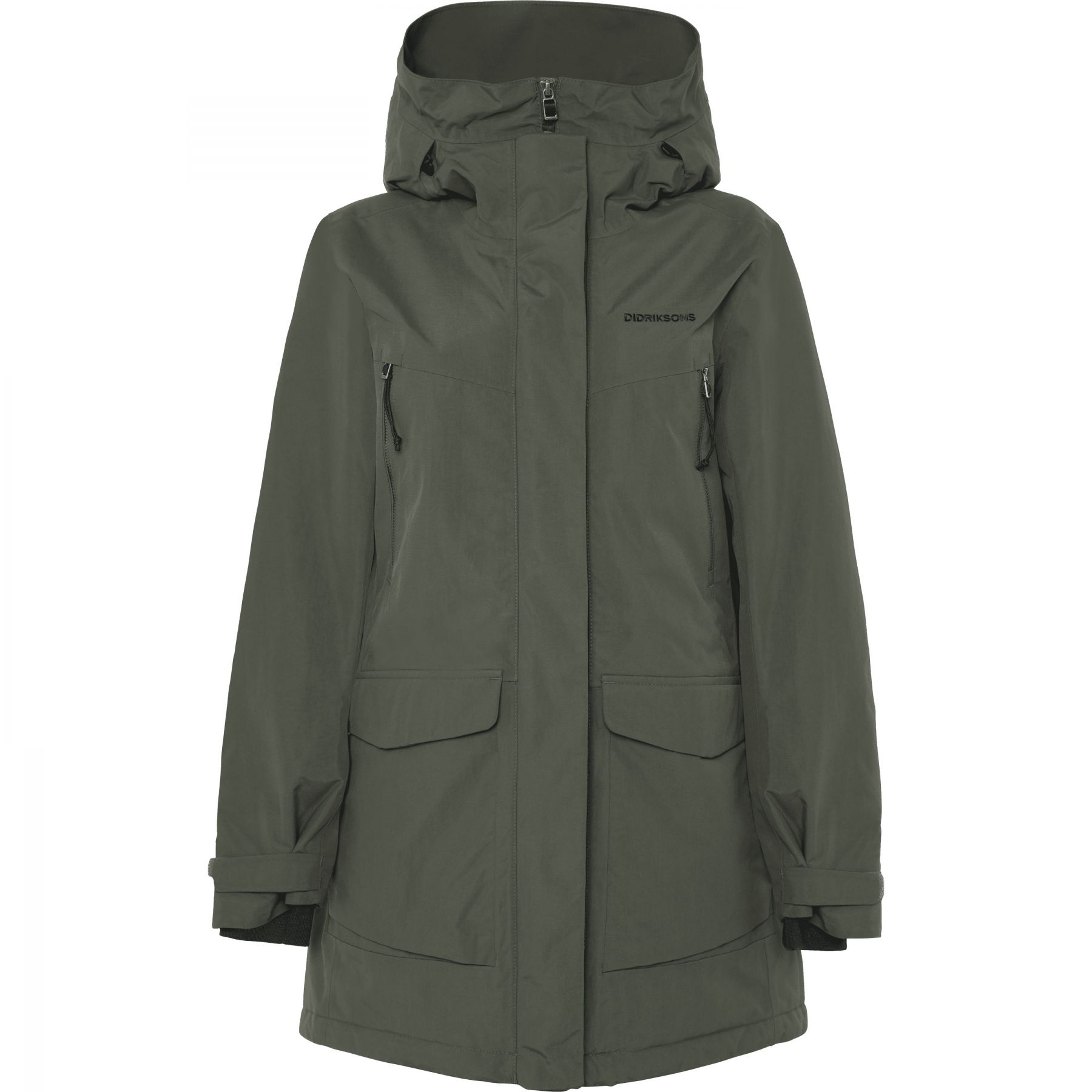 Didriksons Felia, parka, dames, donkergroen