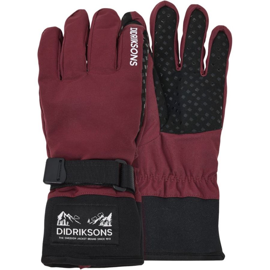 Didriksons Lovas, handschoenen, junior, donkerrood