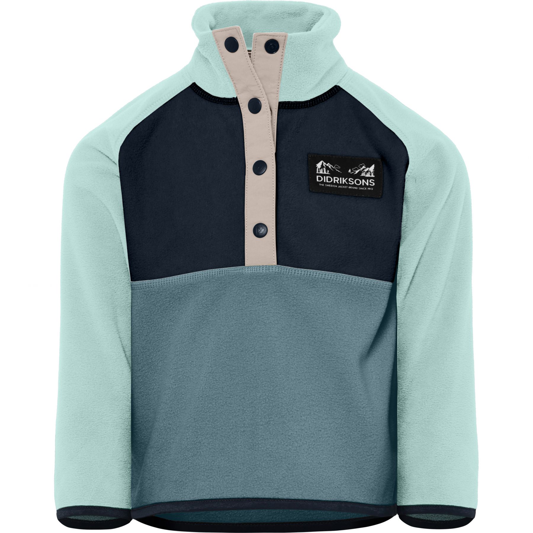 Didriksons Monte, fleecetrui, junior, blauw