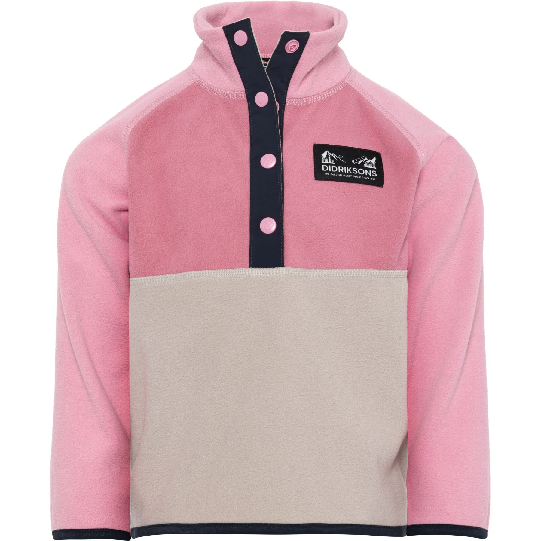 Didriksons Monte, fleecetrui, junior, roze