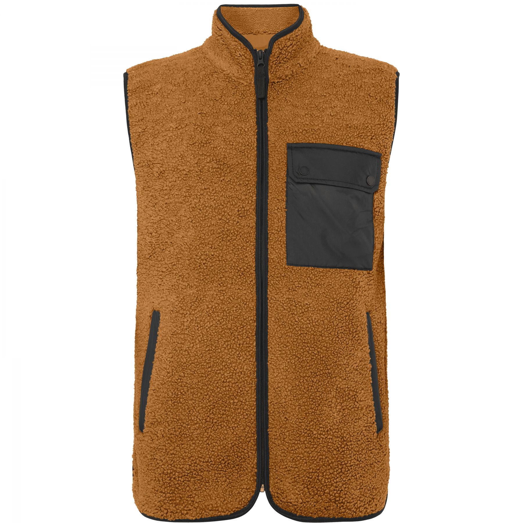 Didriksons Rasmus 2, fleecevest, heren, spice brown