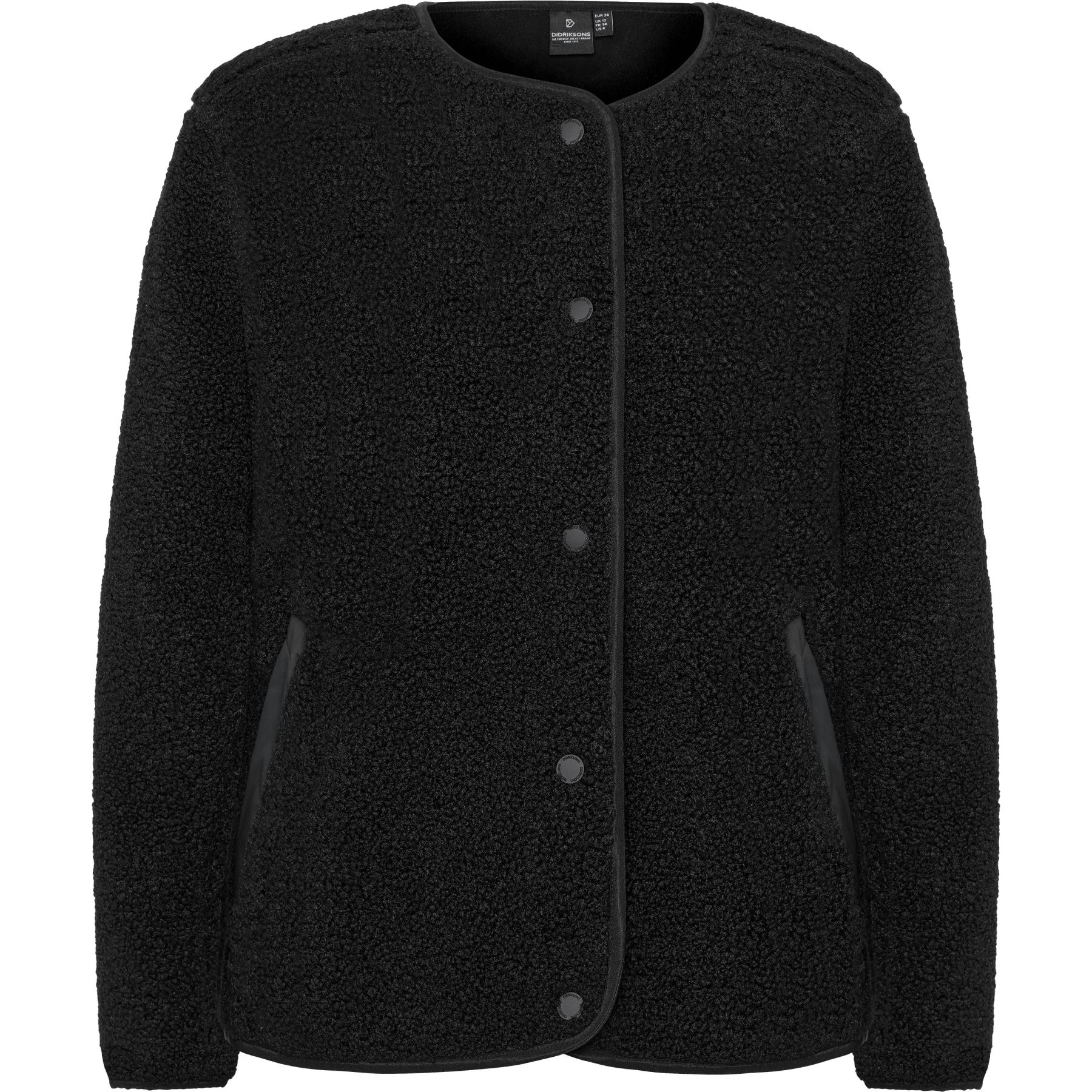 Didriksons Selma, fleecevest, dames, zwart