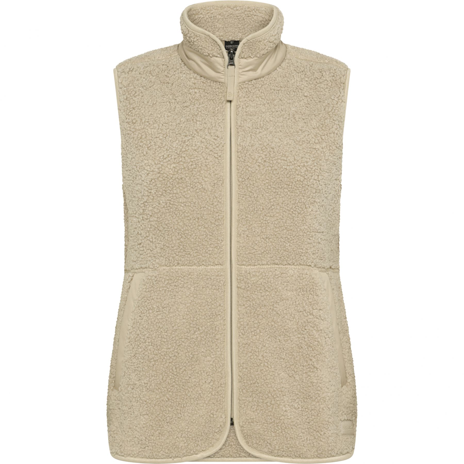 Didriksons Siv, fleecevest, dames, clay beige