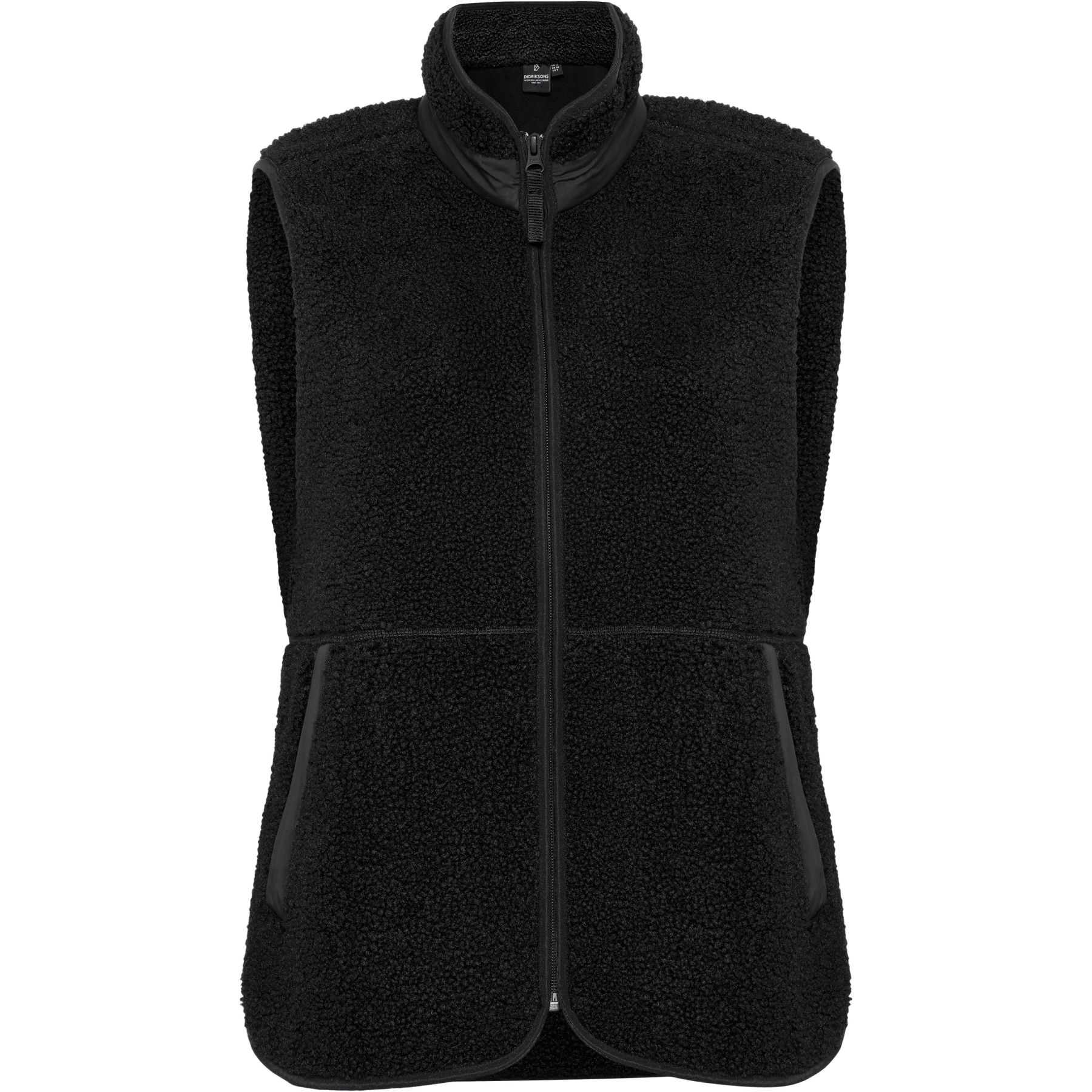 Didriksons Siv, fleecevest, dames, zwart