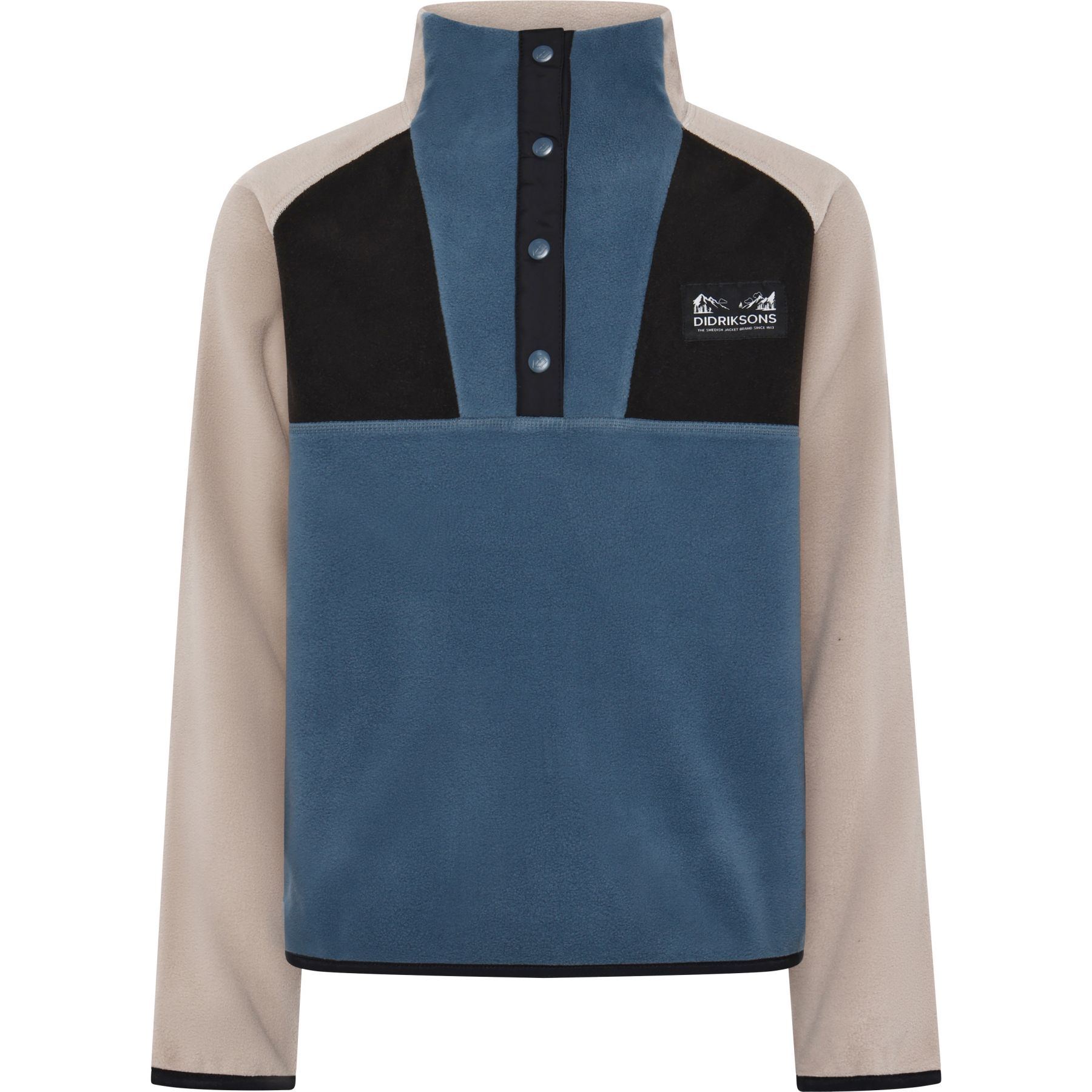 Didriksons Yokto, fleecetrui, junior, blauw