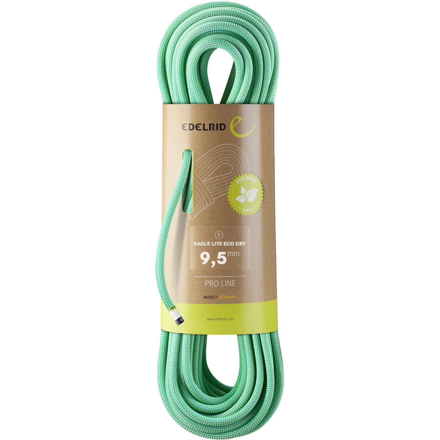 Edelrid Eagle Lite Eco Dry 9,5mm, klimtouw, groen