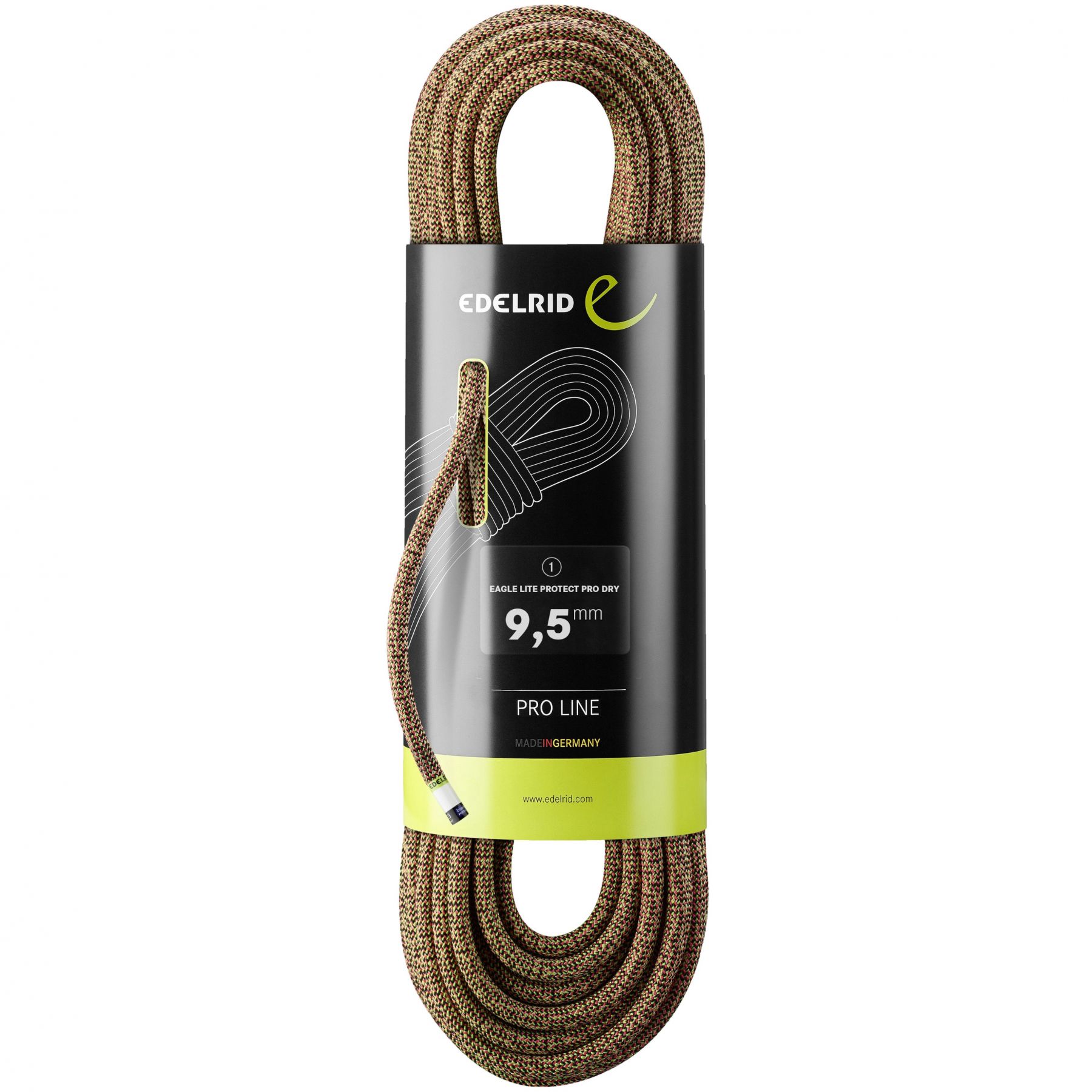 Edelrid Eagle Lite Protect Pro Dry 9,5mm, klimtouw, groen/rood