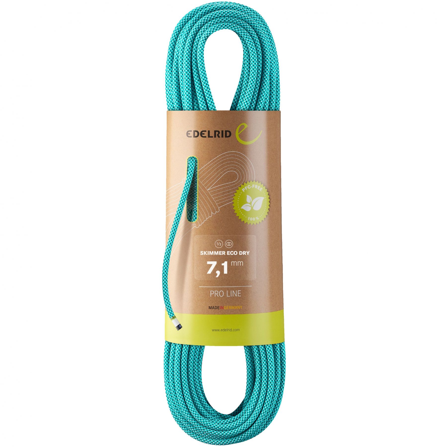 Edelrid Skimmer Eco Dry 7,1mm, klimtouw, blauw