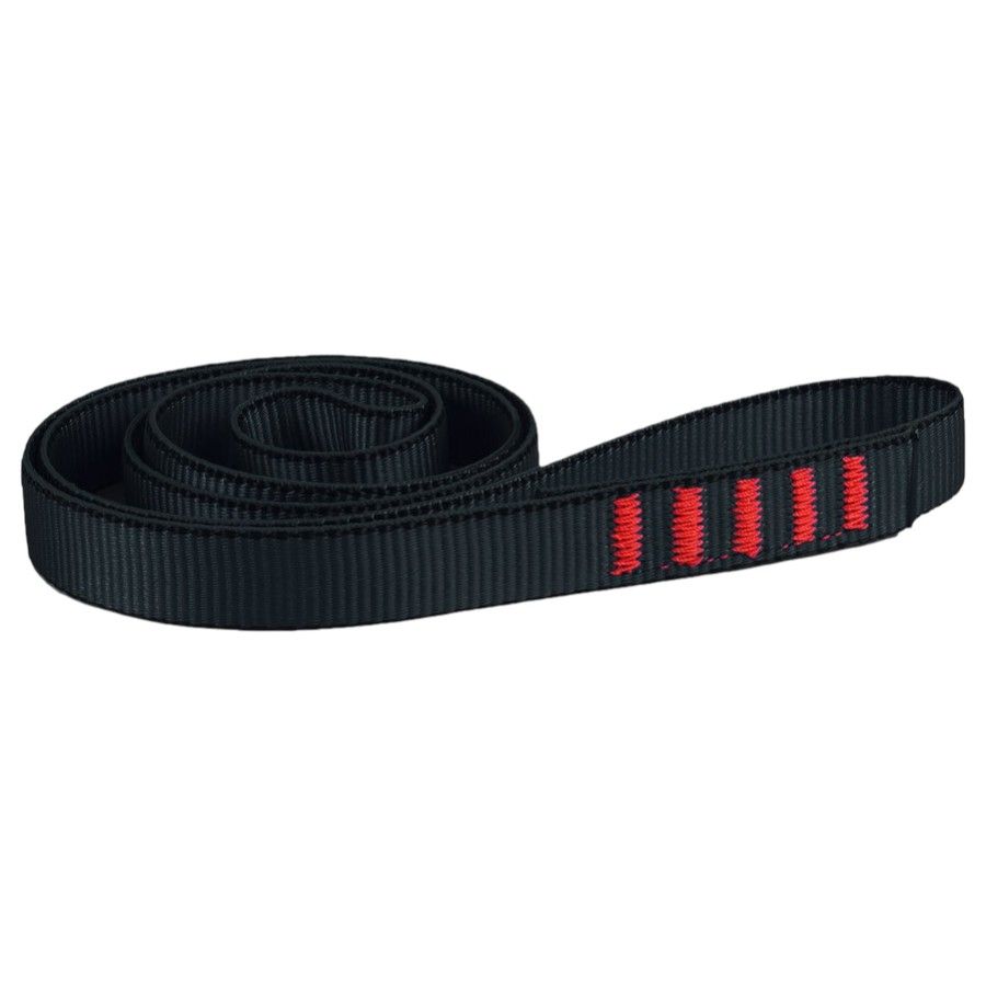 Edelweiss Sling Flat 18MM X5, klimlus, zwart
