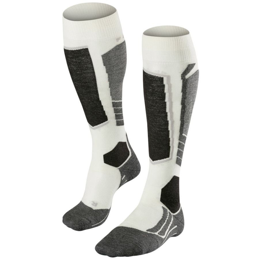 Falke SK2 Wollen Skisokken, Dames, Off White