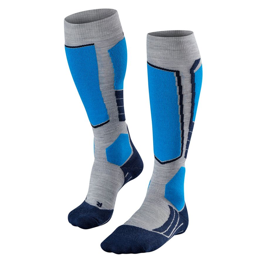 Falke SK2 Wollen skisokken, heren, grijs