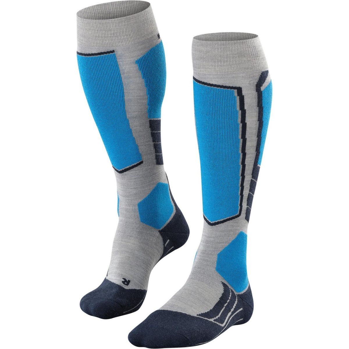 Falke SK2 Wollen skisokken, heren, grijs