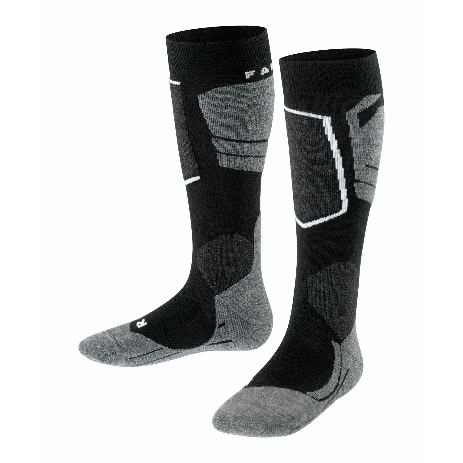 Falke SK4, skisokken, kinderen, zwart