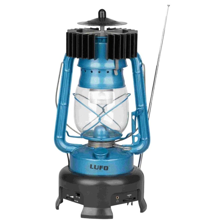 Feuerhand Lufo Hurricane Lantaarn Met Radio, lantaarn, blauw