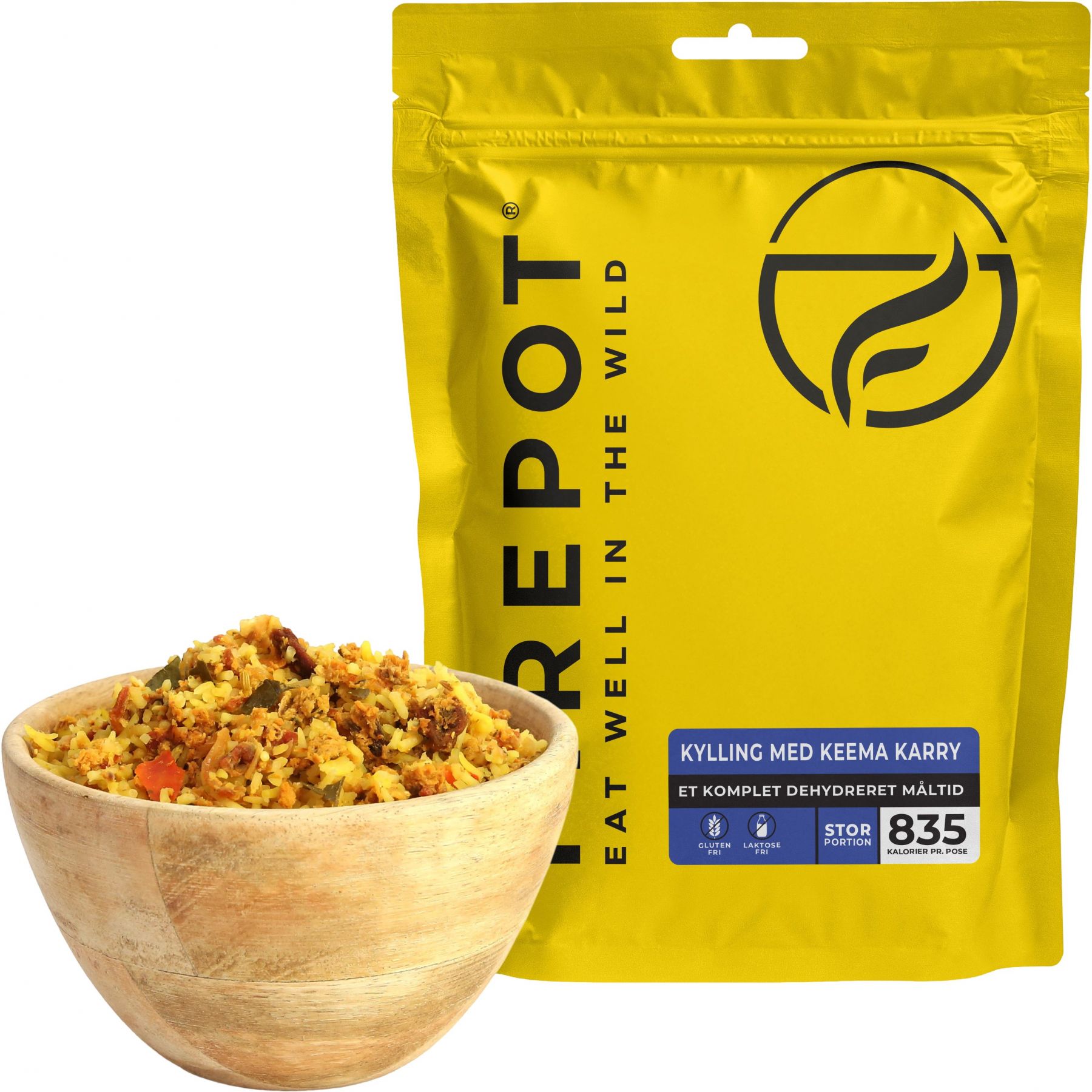 Firepot Kip met Keema Curry, gevriesdroogd voedsel, XL