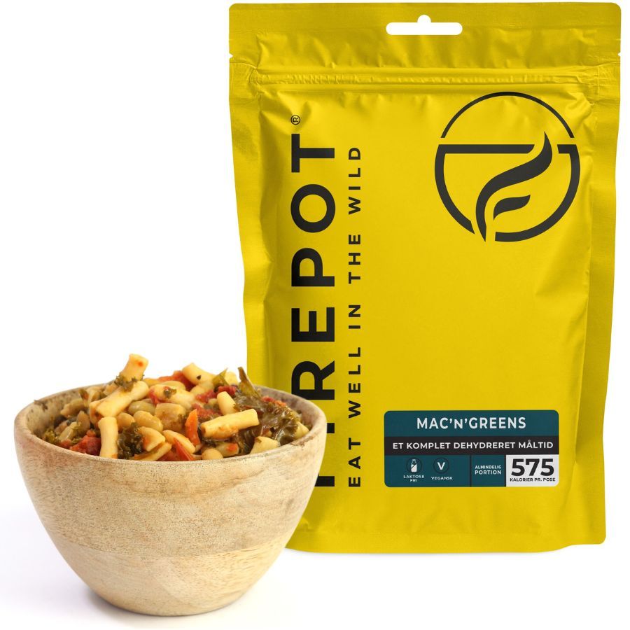 Firepot Mac'n'Greens, gevriesdroogd voedsel, Reg