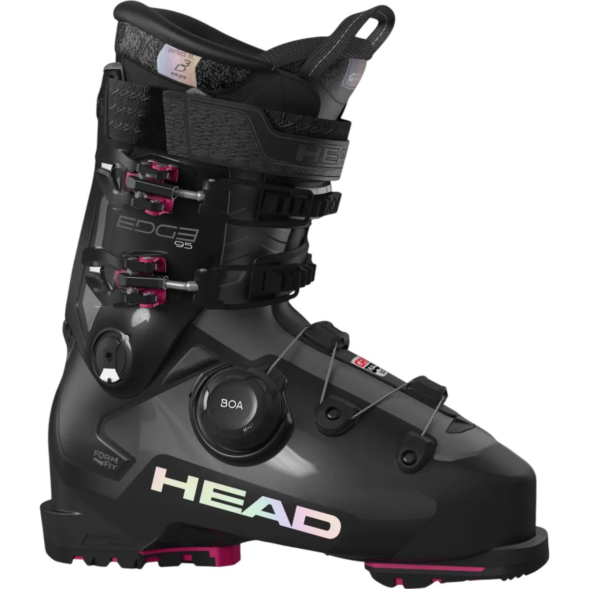 Head Edge 95 HV GW BOA, dames skischoenen, zwart