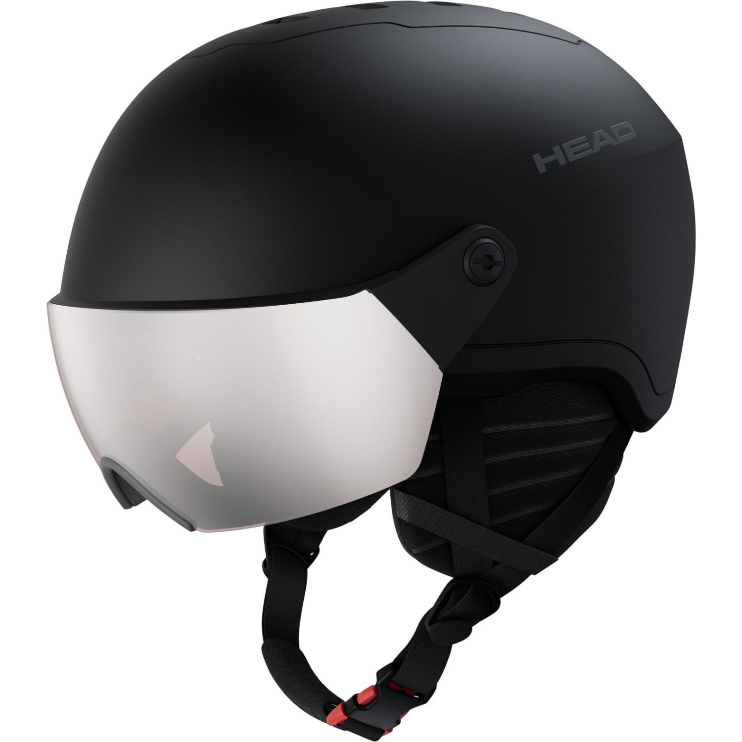 HEAD Yuki, skihelm met vizier, junior, zwart