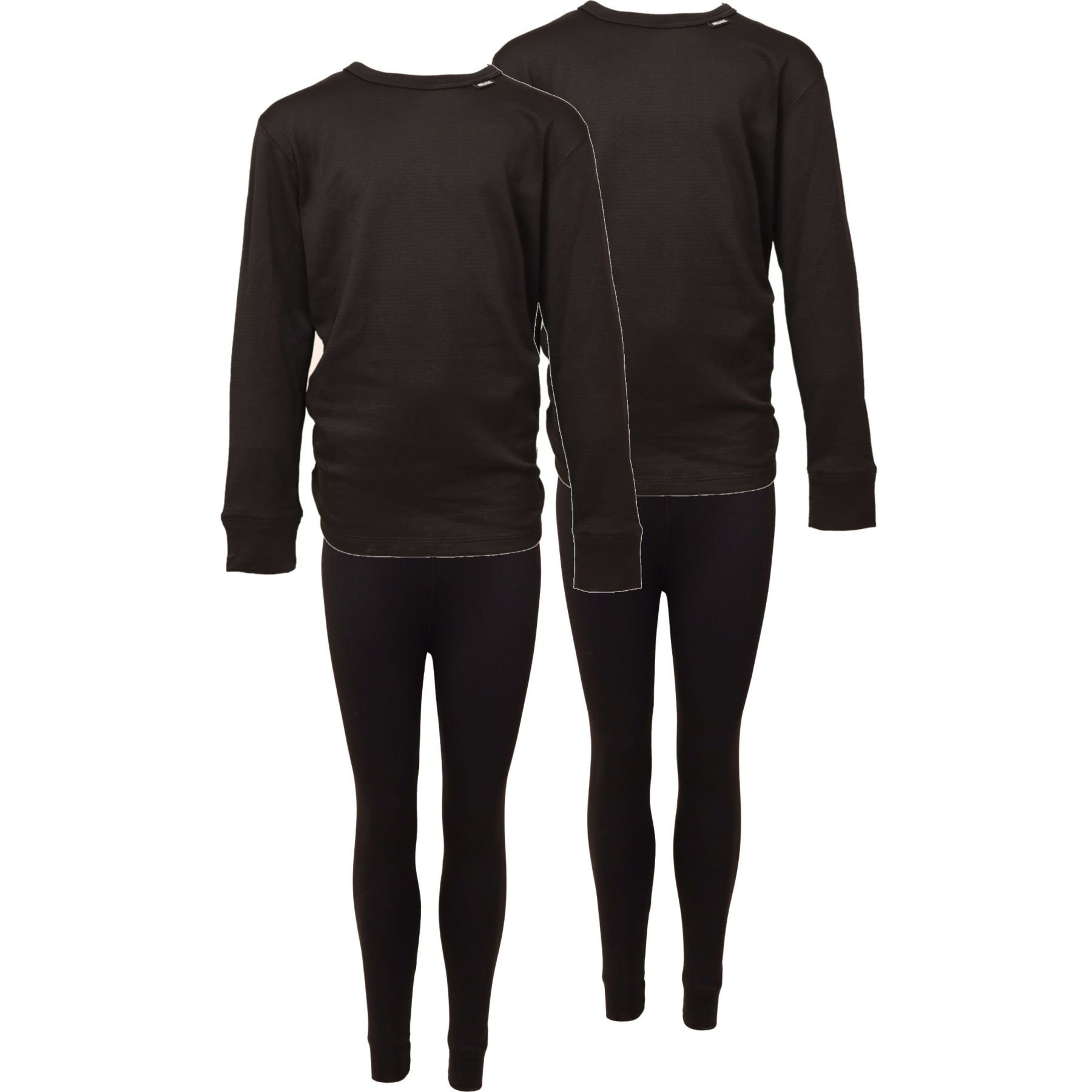 Helios Essential, skiondergoed, junior, zwart, 2 sets