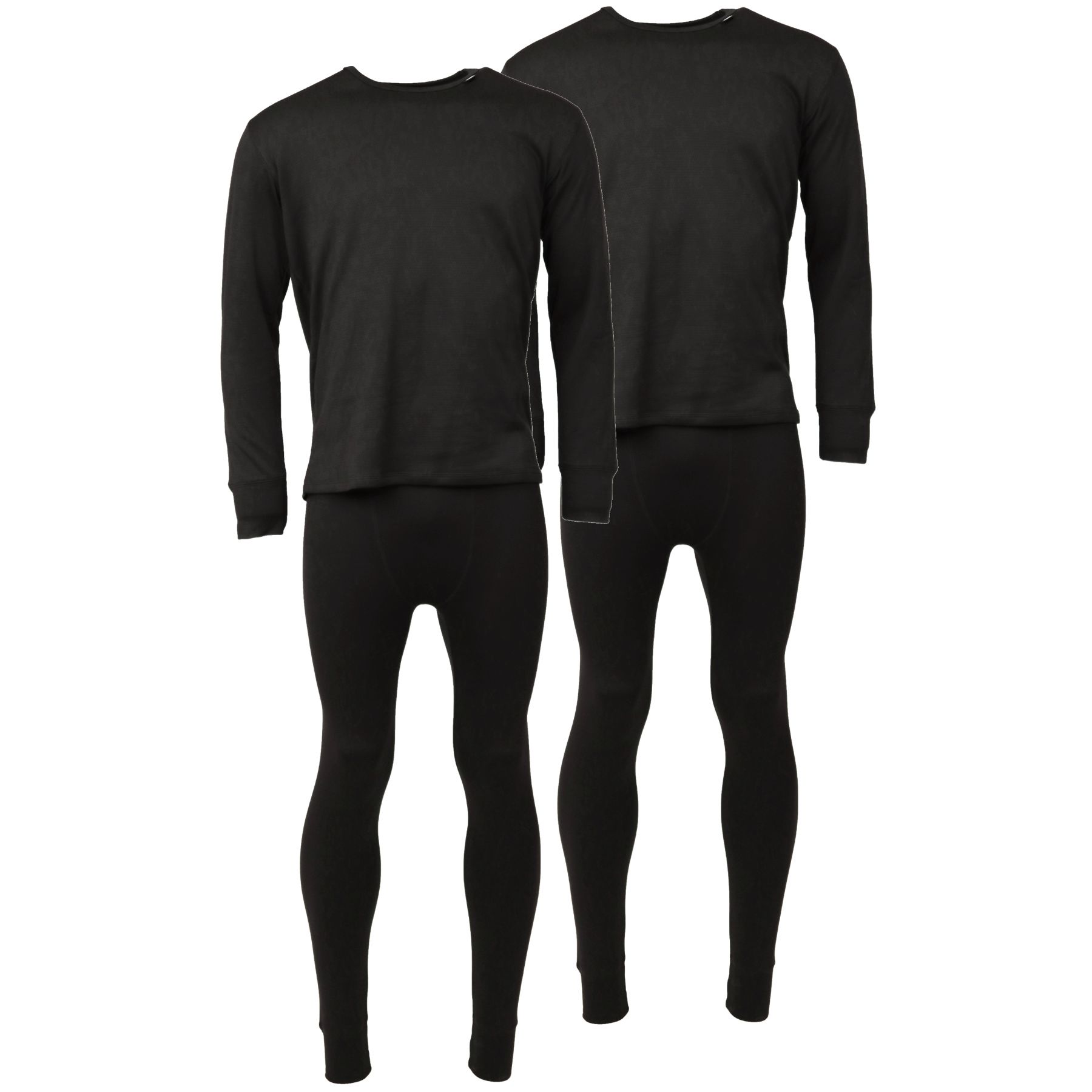 Helios Essential, skiondergoed, meneer, zwart, 2 sets