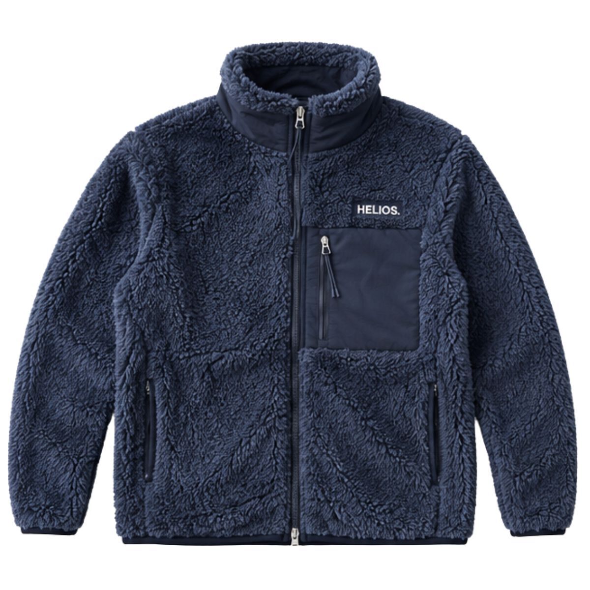 Helios Fjord Gequilt, fleece trui, blauw
