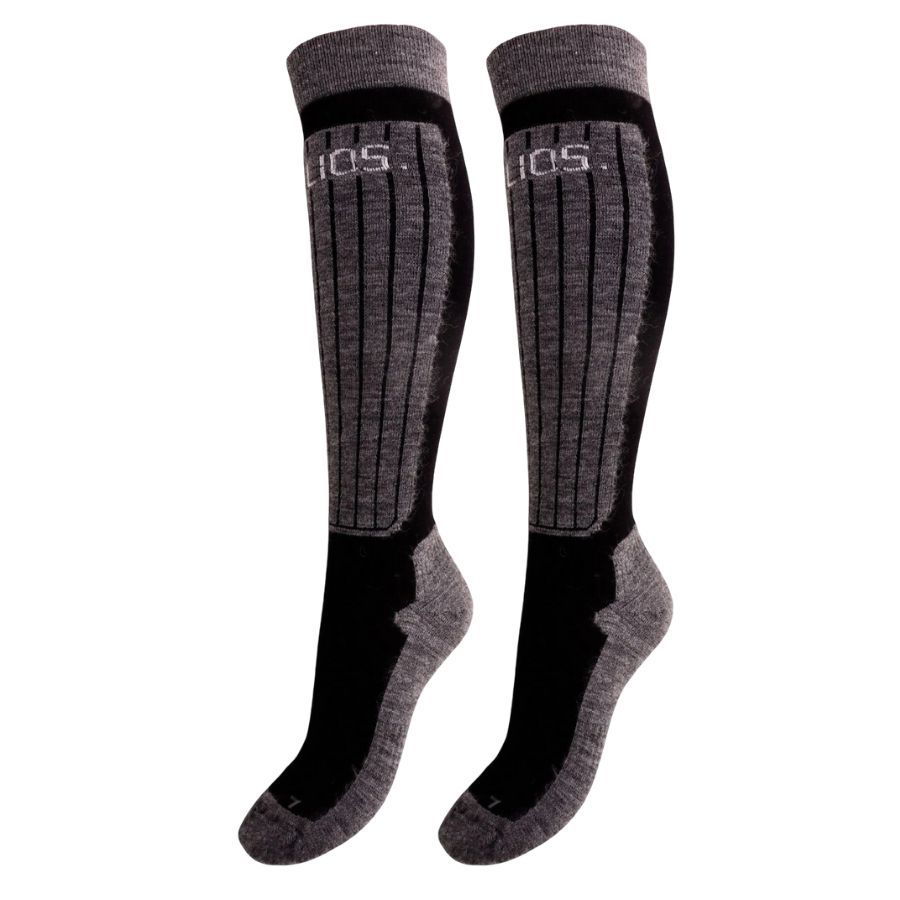 Helios Merino One 60, skisokken, 2 paar, zwart